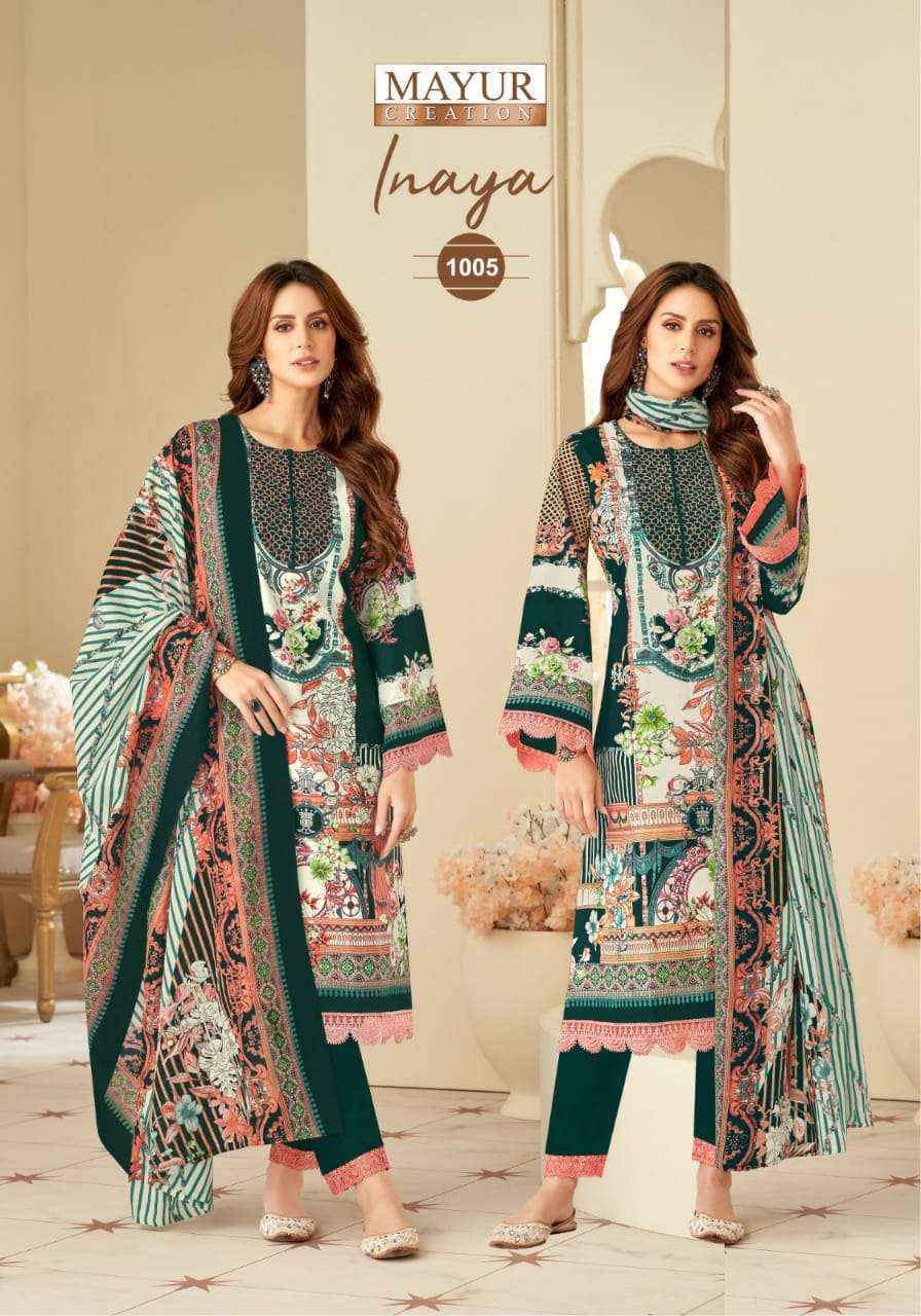 Mayur Creation Inaya Vol 1 Cotton Salwar Kameez Wholesale Price ( 8 Pcs Catalog )