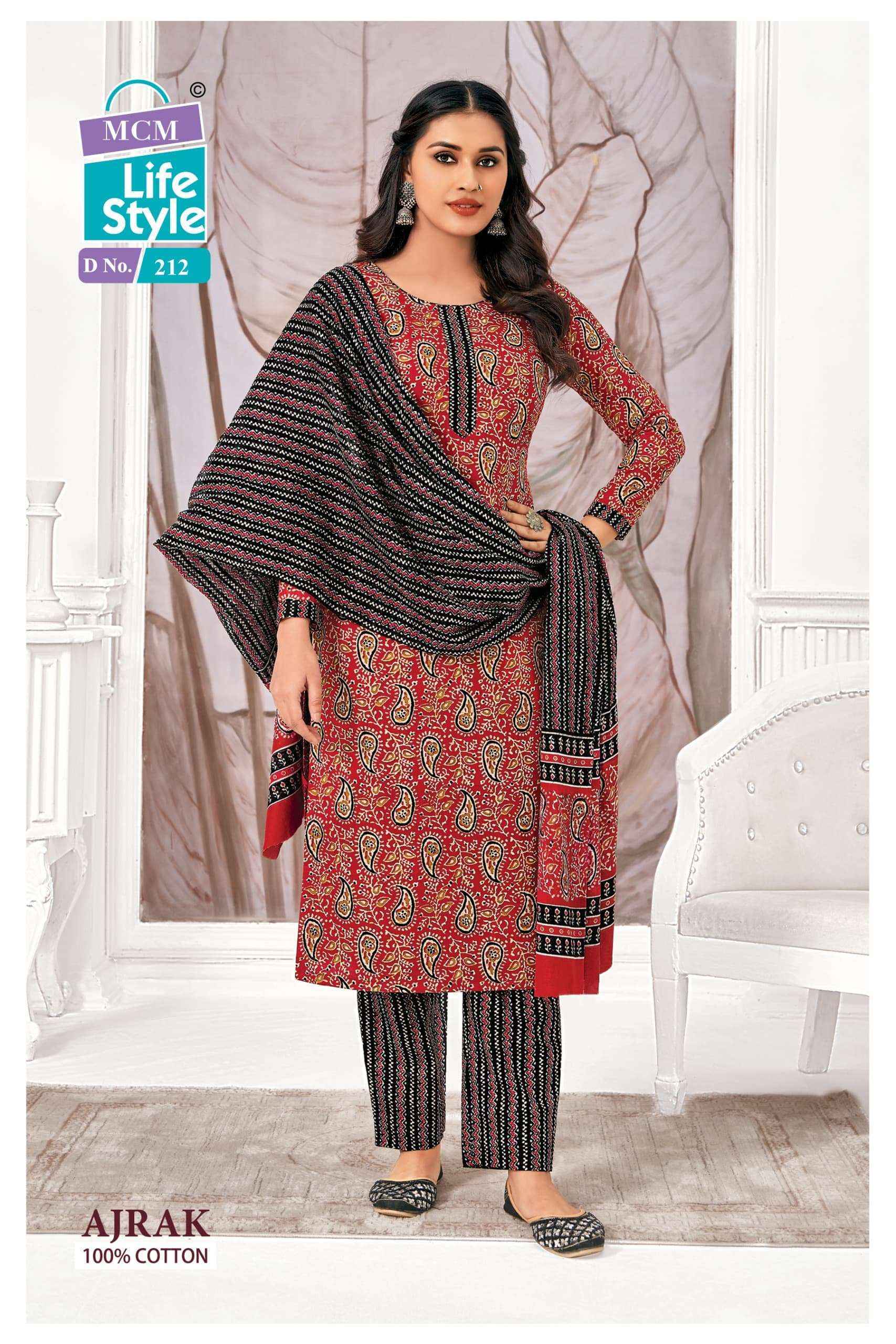 MCM Lifestyle Ajrak Vol 2 Readymade Cotton Salwar Kameez Wholesale Price ( 10 Pcs Catalog )