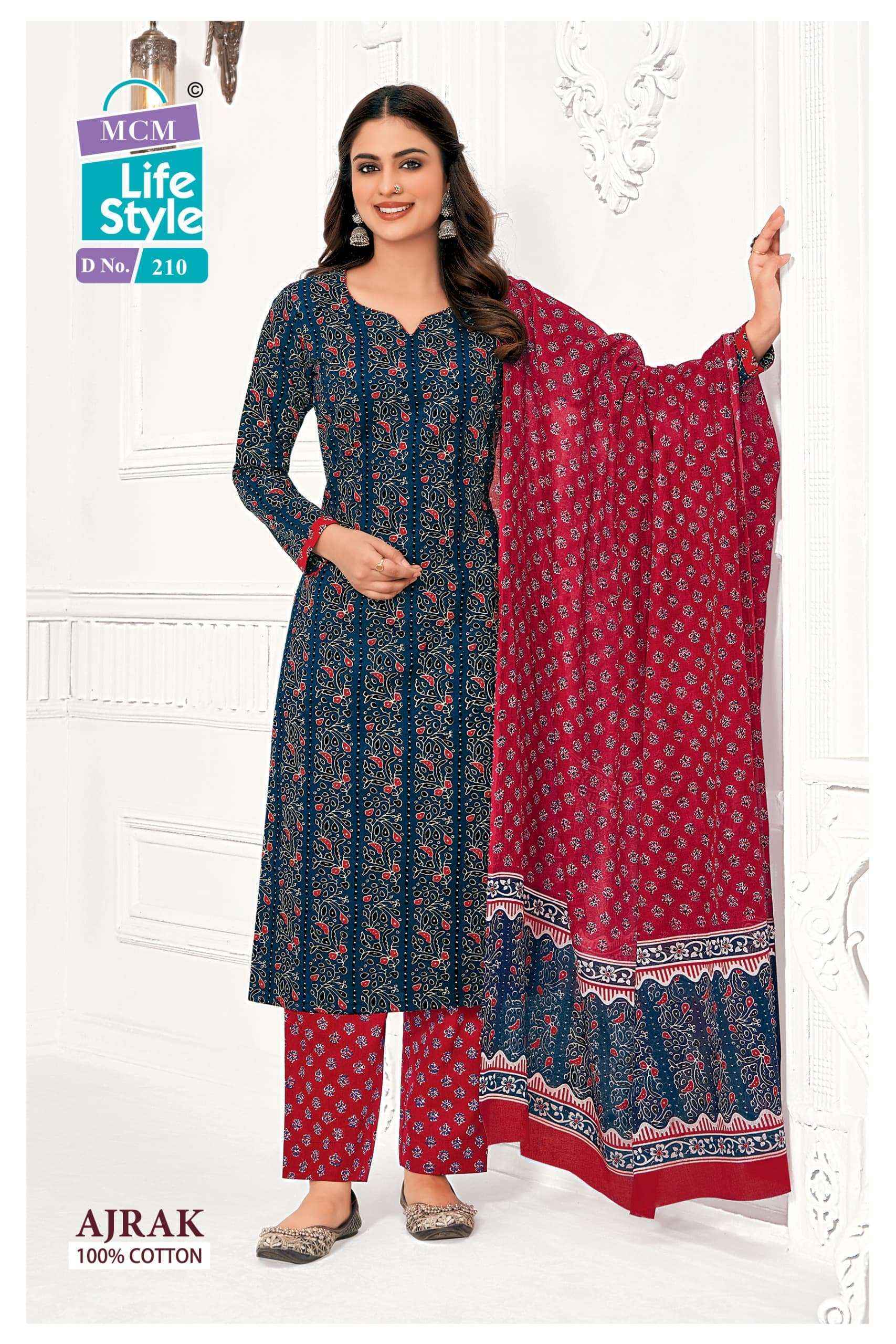 MCM Lifestyle Ajrak Vol 2 Readymade Cotton Salwar Kameez Wholesale Price ( 10 Pcs Catalog )