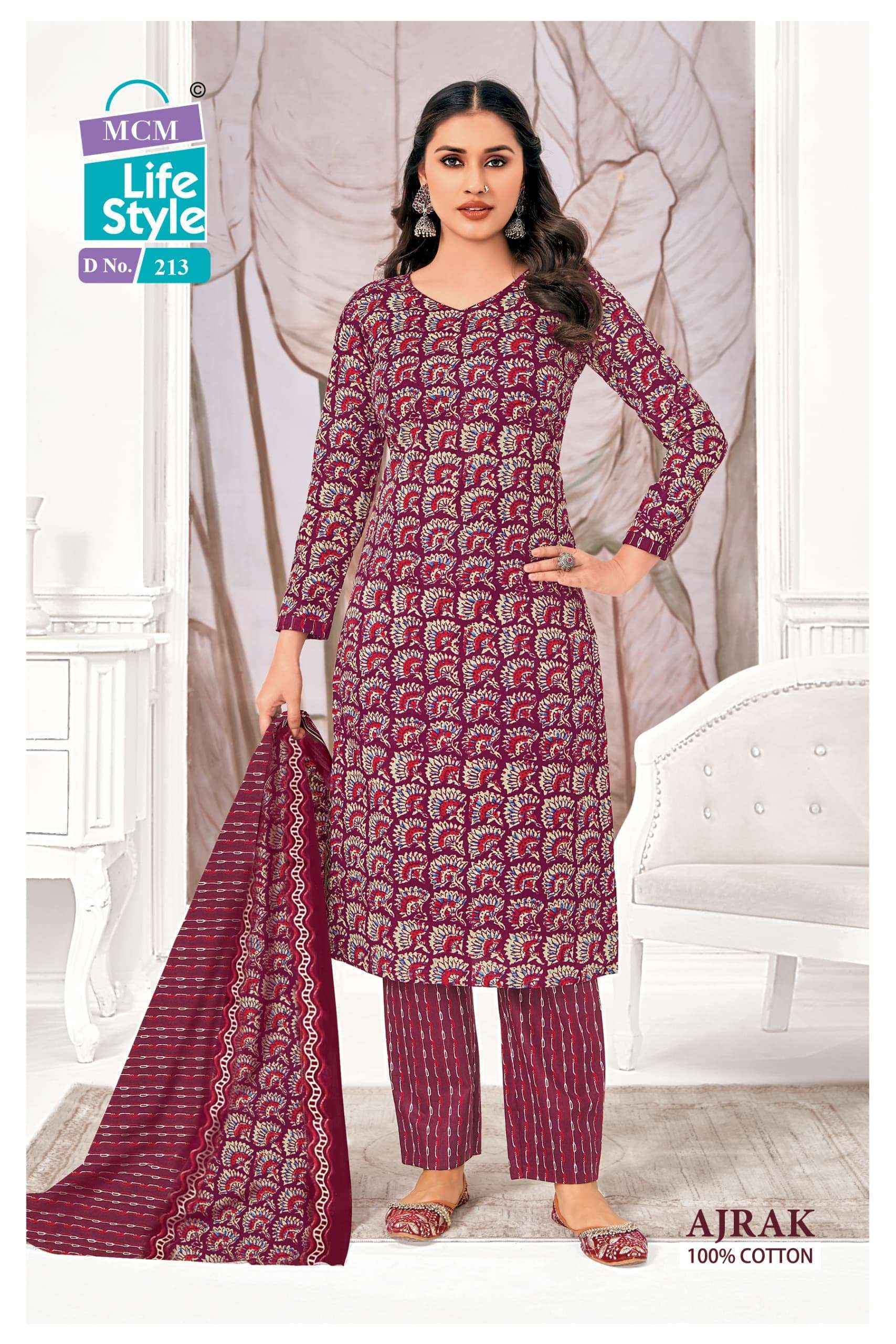 MCM Lifestyle Ajrak Vol 2 Readymade Cotton Salwar Kameez Wholesale Price ( 10 Pcs Catalog )