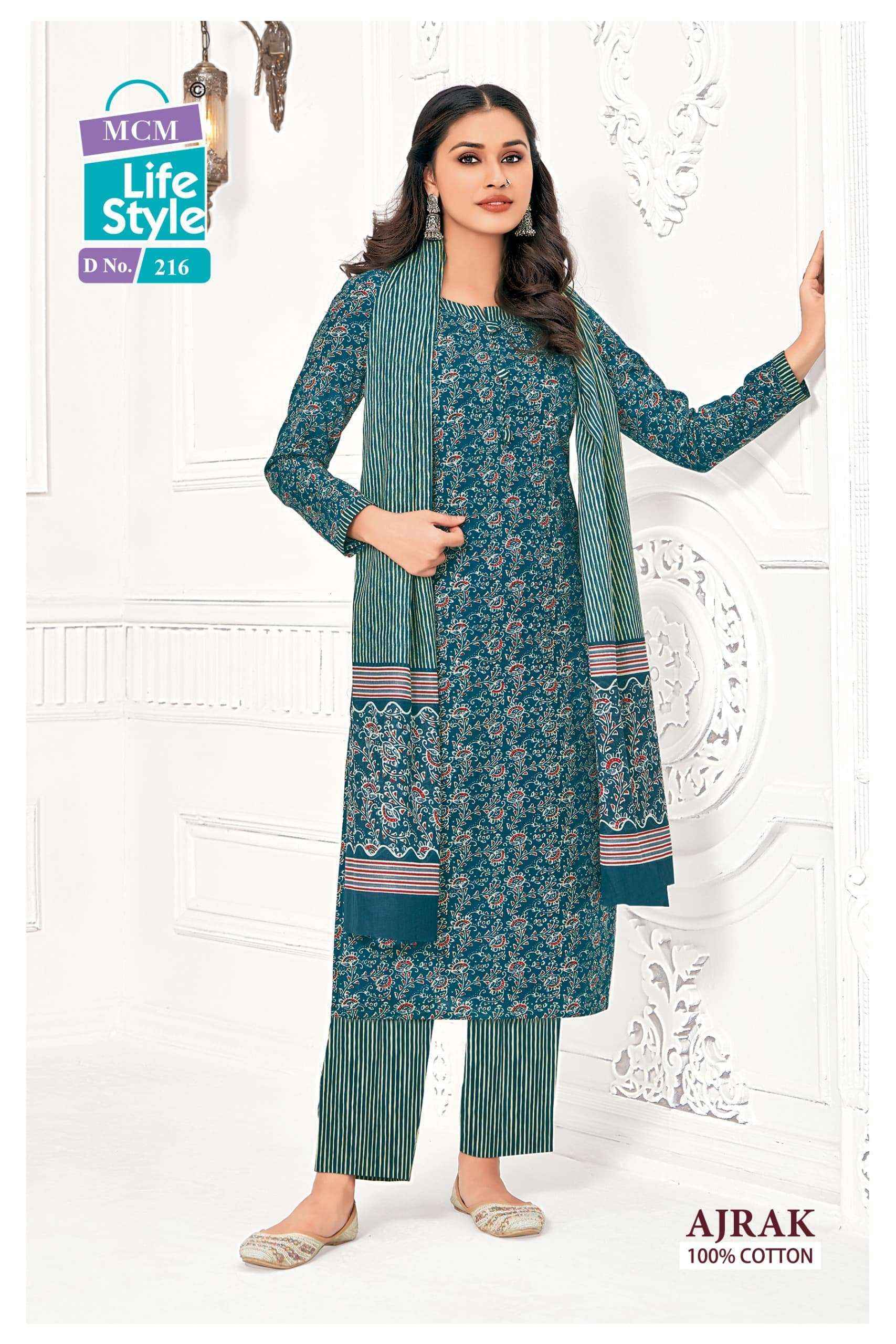 MCM Lifestyle Ajrak Vol 2 Readymade Cotton Salwar Kameez Wholesale Price ( 10 Pcs Catalog )