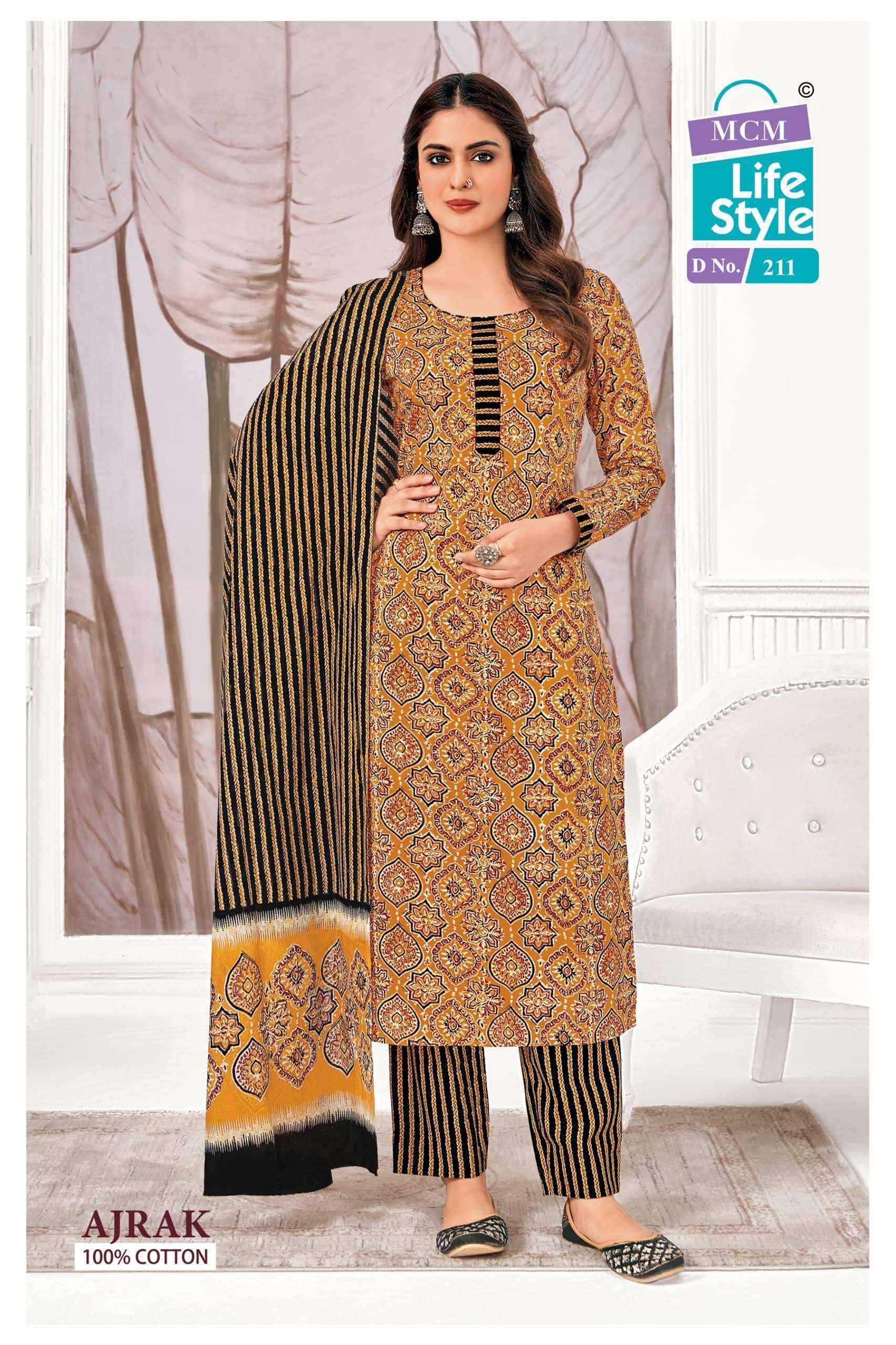 MCM Lifestyle Ajrak Vol 2 Readymade Cotton Salwar Kameez Wholesale Price ( 10 Pcs Catalog )