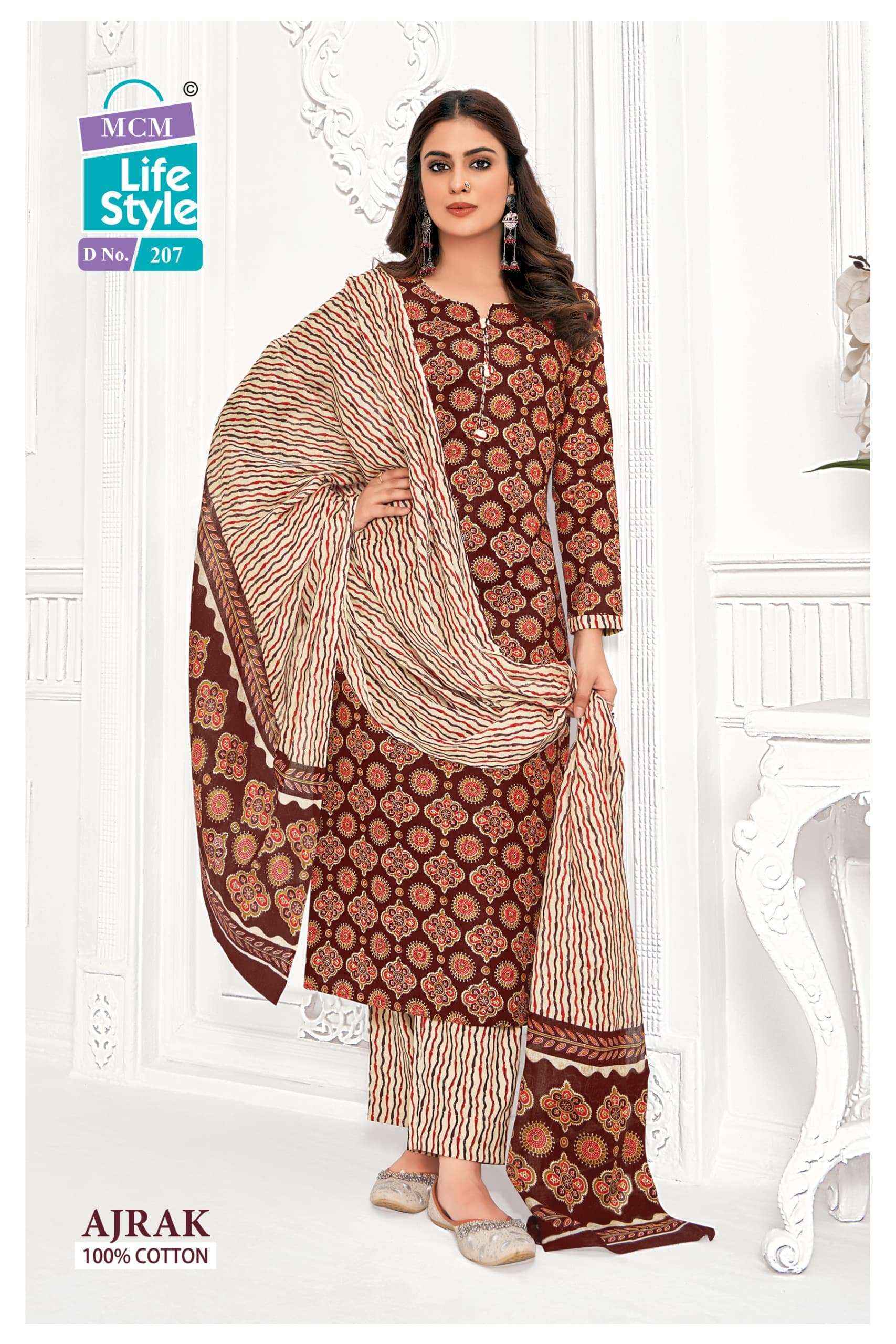 MCM Lifestyle Ajrak Vol 2 Readymade Cotton Salwar Kameez Wholesale Price ( 10 Pcs Catalog )