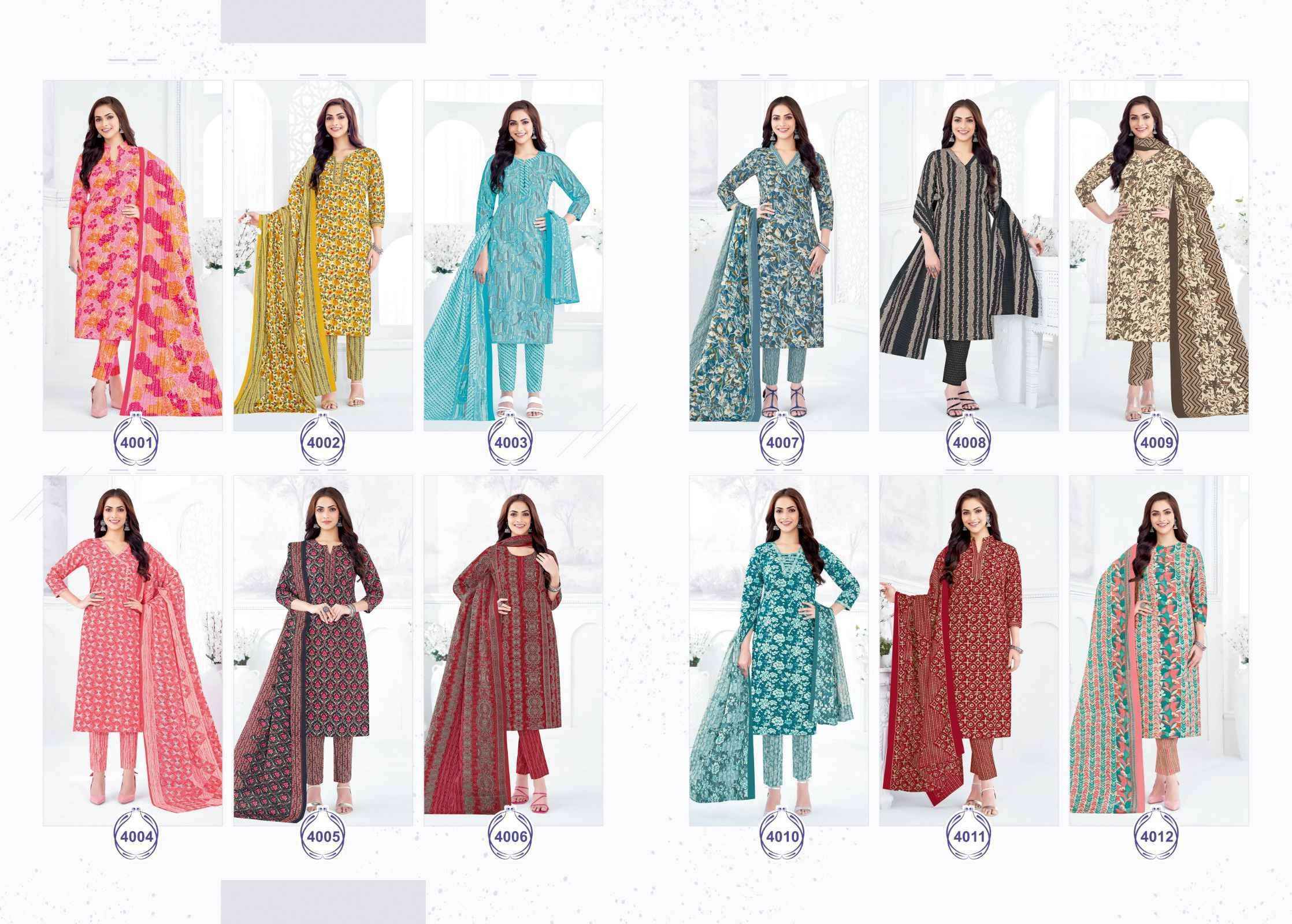 MFC Palak Vol 4 Heavy Lawn Cotton Salwar Kameez ( 12 Pcs Catalogue )