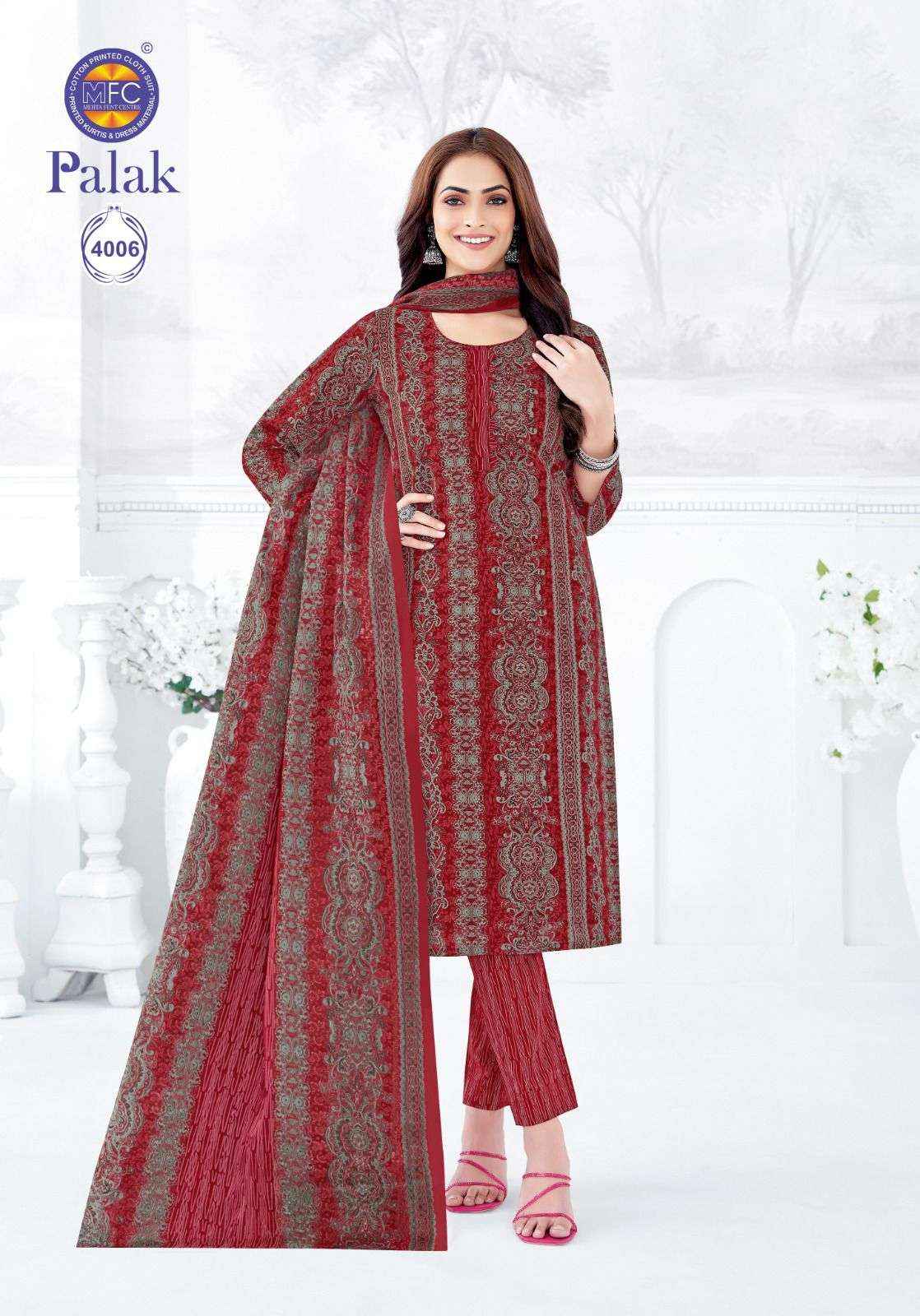 MFC Palak Vol 4 Heavy Lawn Cotton Salwar Kameez ( 12 Pcs Catalogue )