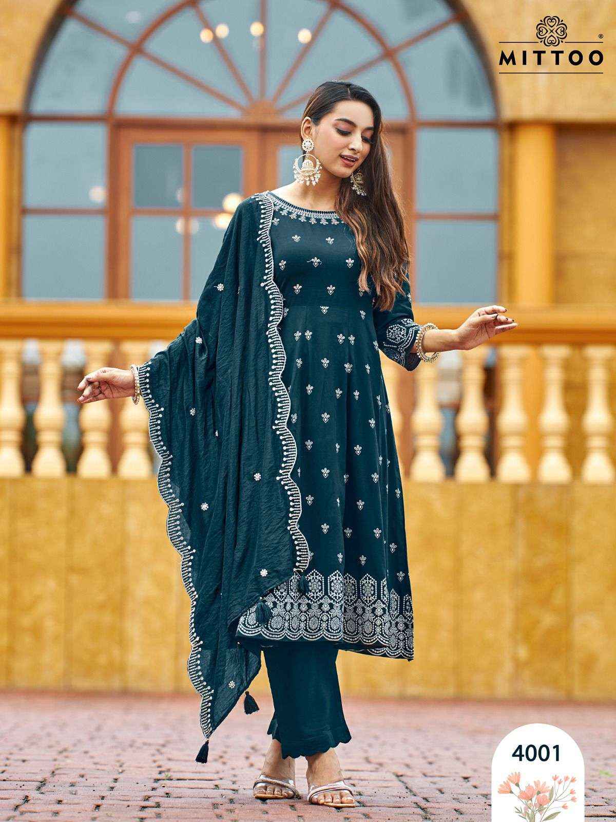 Mittoo Fashion Tyohar Readymade Designer Suits Wholesale Price ( 4 Pcs Catalog )