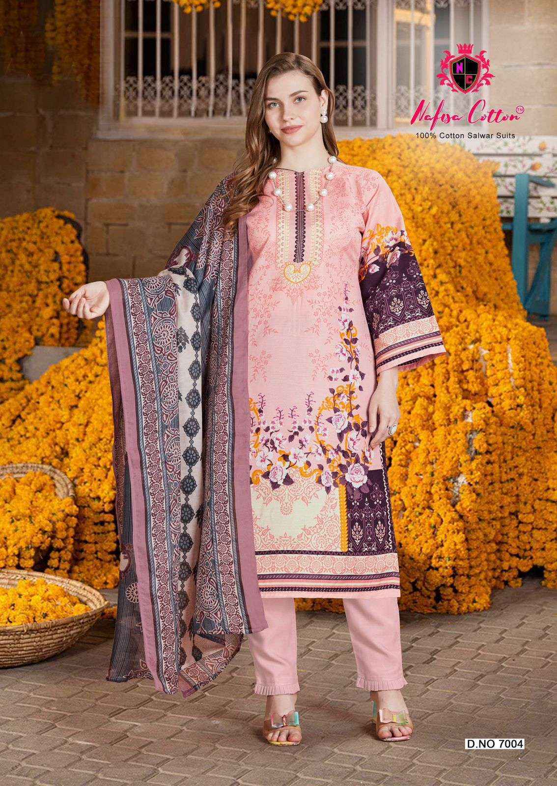 Nafisa Cotton Andaaz Karachi Suits Vol 7 Cotton Salwar Kameez Wholesale Price ( 6 Pcs Catalog )