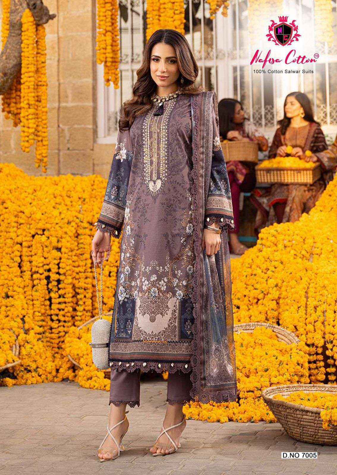 Nafisa Cotton Andaaz Karachi Suits Vol 7 Cotton Salwar Kameez Wholesale Price ( 6 Pcs Catalog )