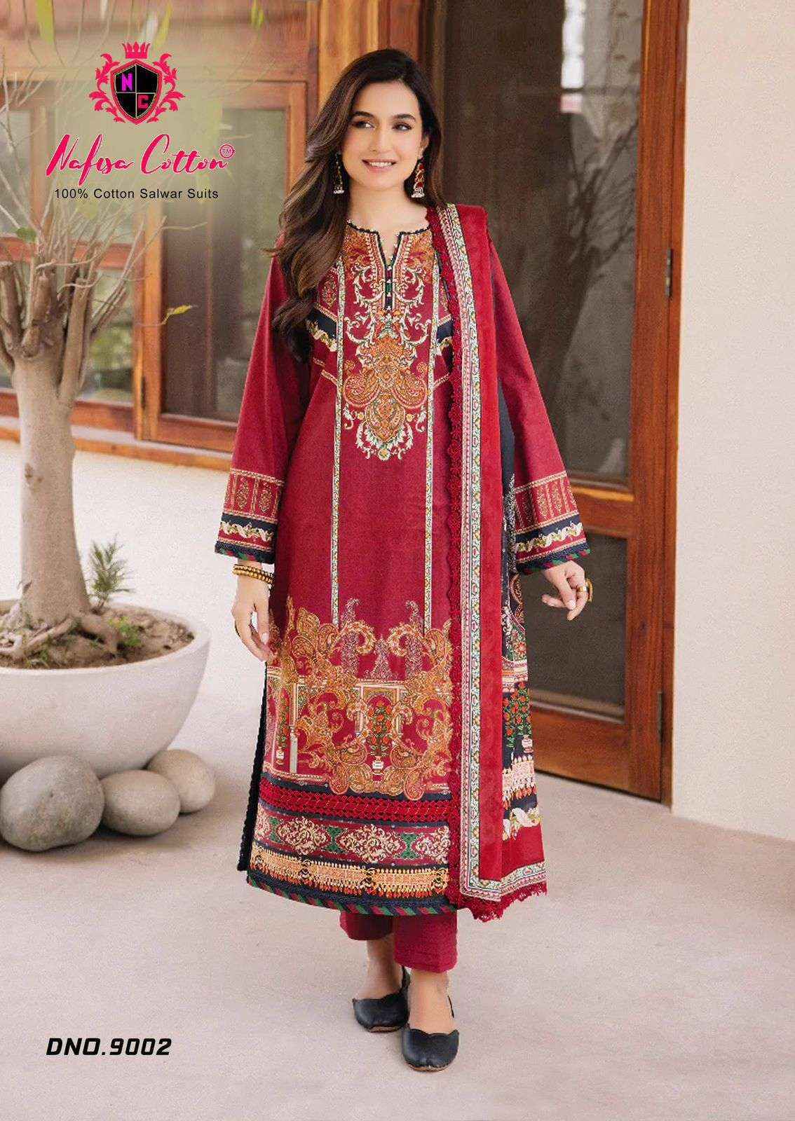 Nafisa Cotton Faiza Karachi Queen Vol 9 Cotton salwar kameez wholesale ( 6 pcs catalog )