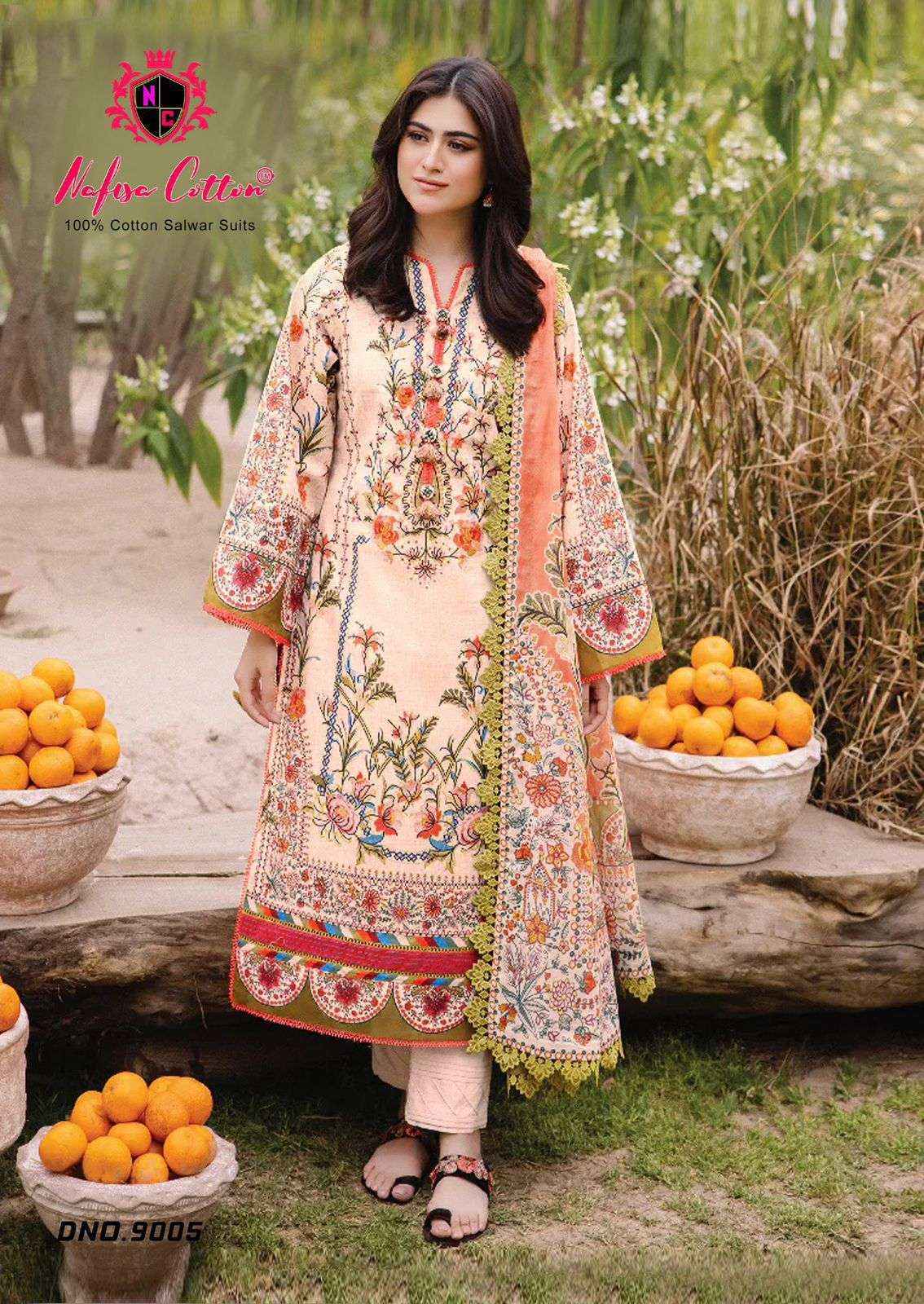 Nafisa Cotton Faiza Karachi Queen Vol 9 Cotton salwar kameez wholesale ( 6 pcs catalog )