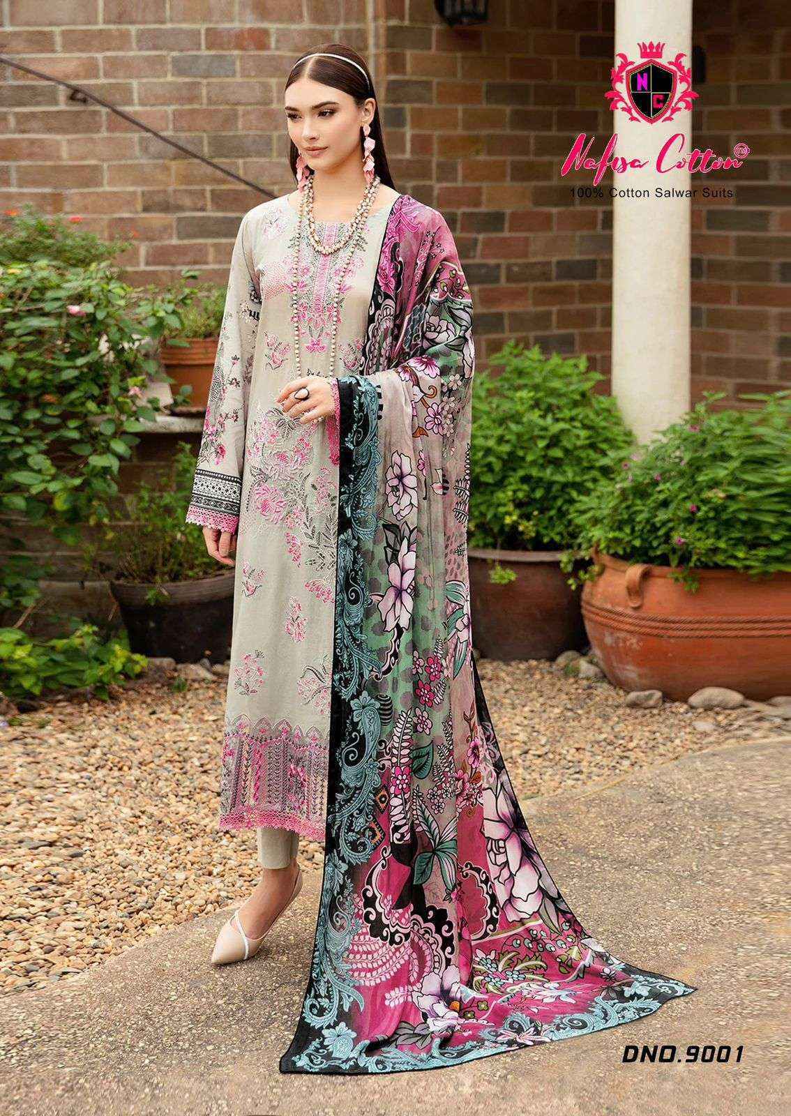 Nafisa Cotton Faiza Karachi Queen Vol 9 Cotton salwar kameez wholesale ( 6 pcs catalog )