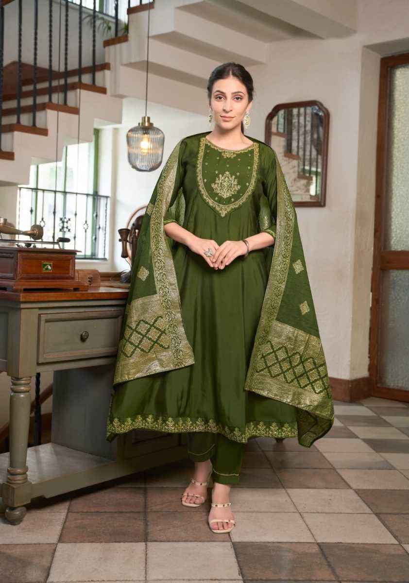 Ossm Sargam Roman Silk Kurti Combo Salwar Kameez Wholesale Price ( 6 Pcs Catalog )