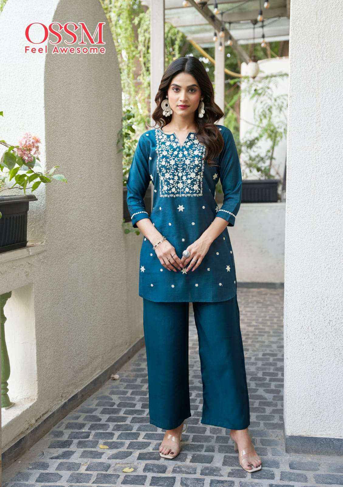 Ossm Vama Vol 2 Viscose Co Ord Kurti Set Wholesale Price ( 6 Pcs Catalog )