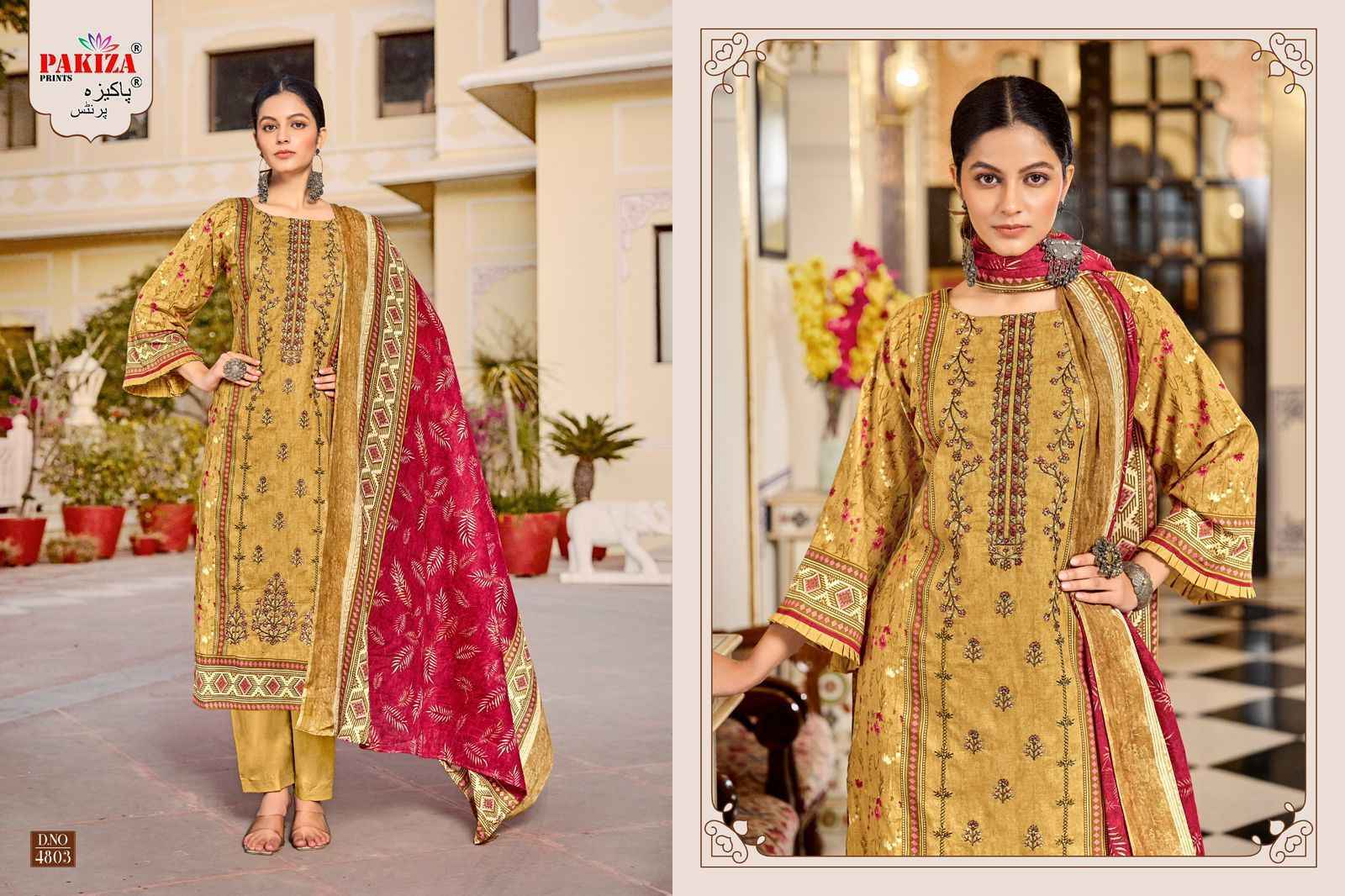 Pakiza Prints Bin Saeed Vol 48 Lawn Cotton  Salwar Kameez Wholesale Price ( 10 Pcs Catalog )