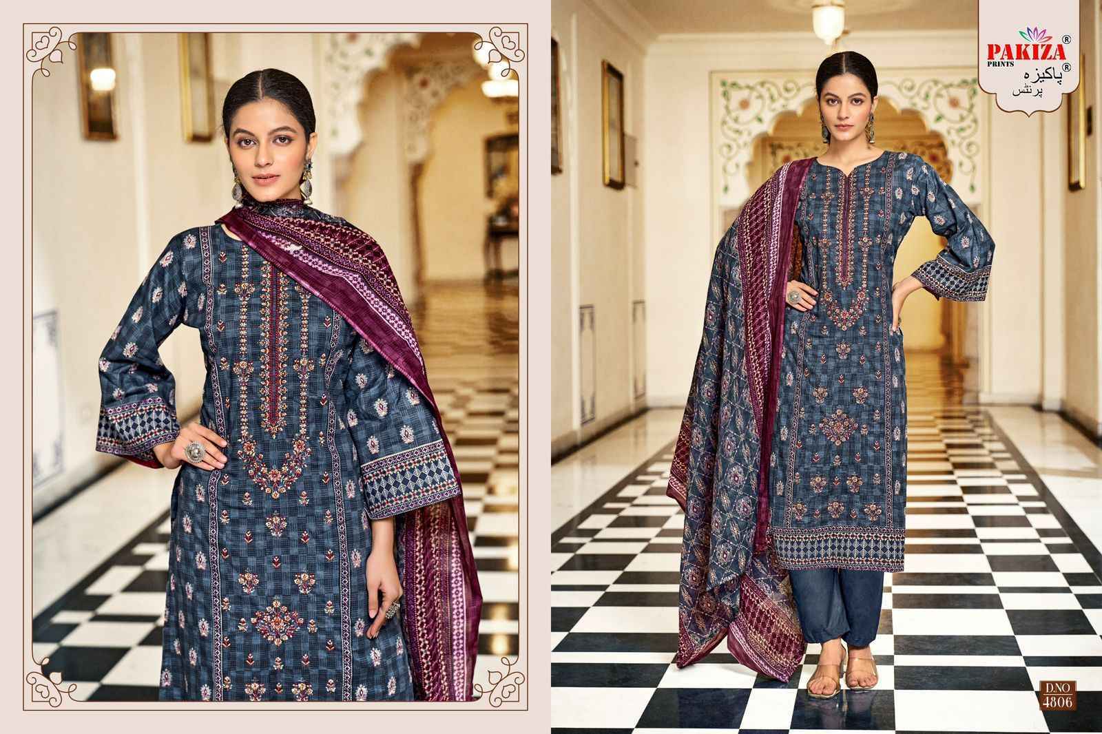 Pakiza Prints Bin Saeed Vol 48 Lawn Cotton  Salwar Kameez Wholesale Price ( 10 Pcs Catalog )