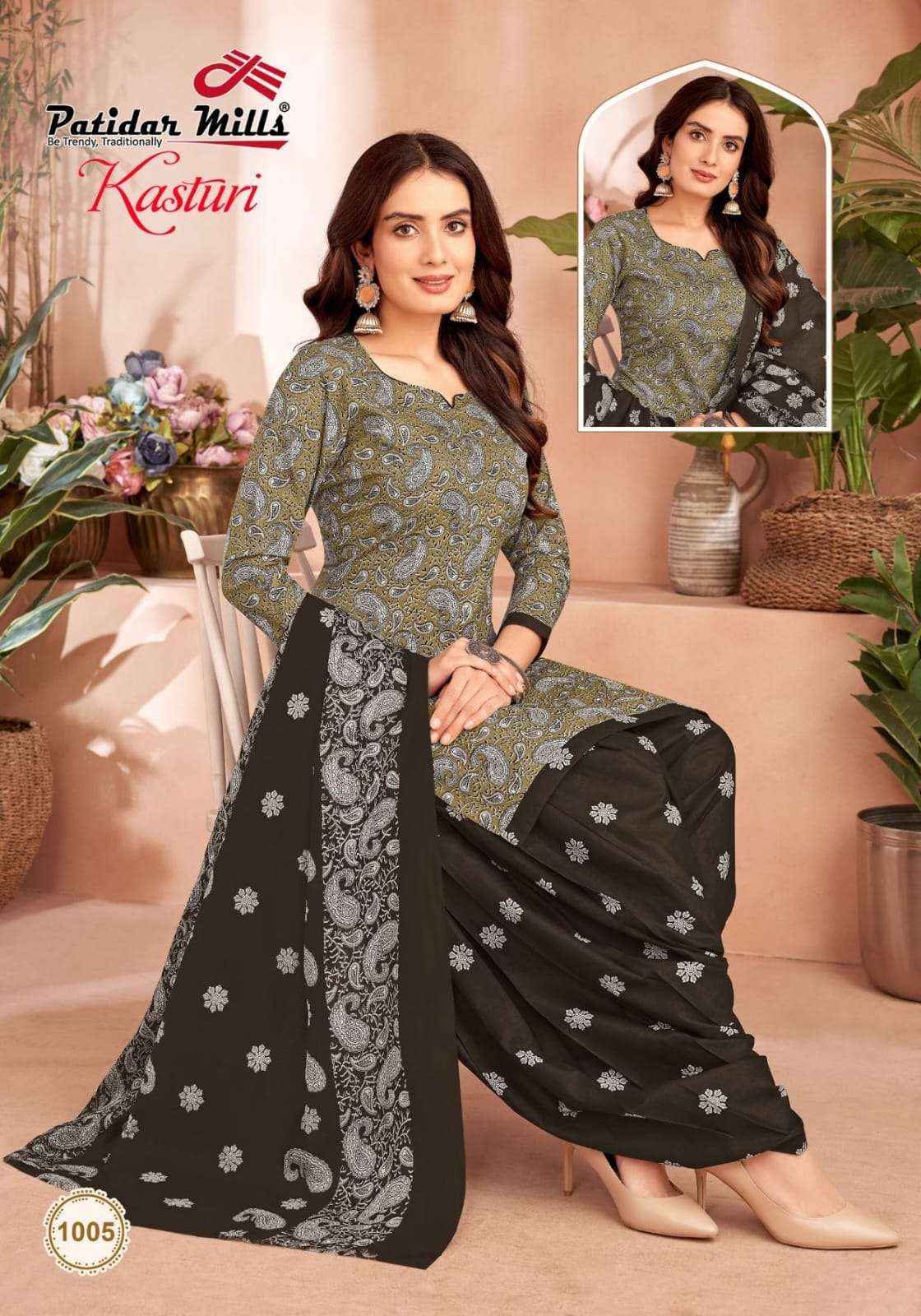 Patidar Kasturi Cotton Printed Salwar Kameez At Wholesale Price ( 8 pcs Catalogue )