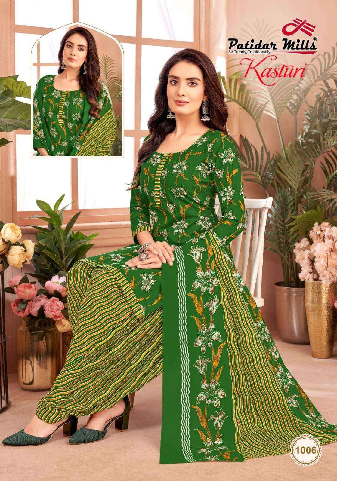 Patidar Kasturi Cotton Printed Salwar Kameez At Wholesale Price ( 8 pcs Catalogue )