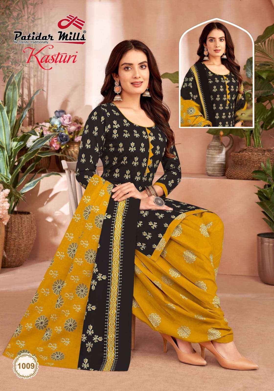 Patidar Kasturi Cotton Printed Salwar Kameez At Wholesale Price ( 8 pcs Catalogue )