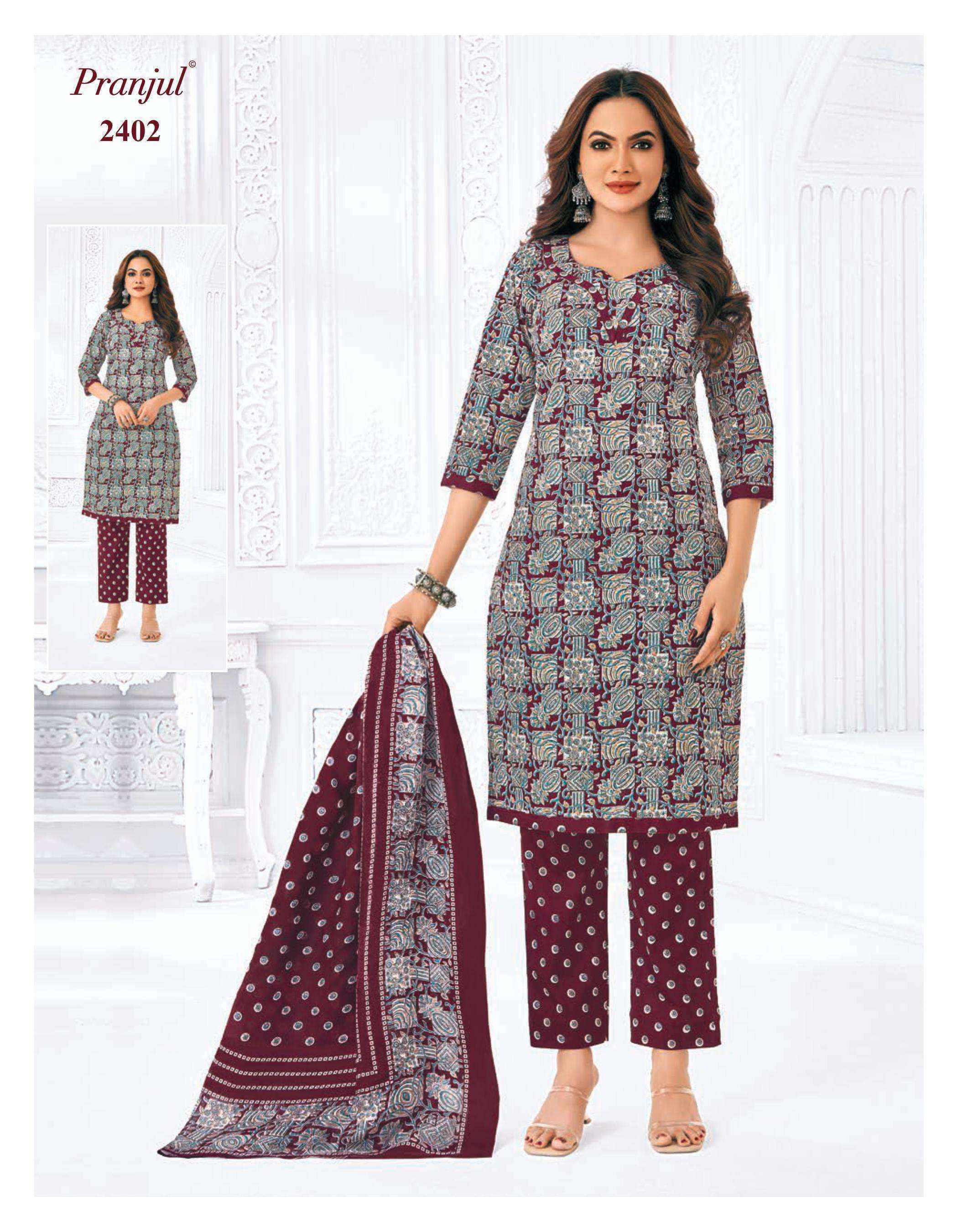 Pranjul Fashion Priyanka Vol 24 Wholesale Cotton Salwar Kameez ( 36 pcs Catalogue )