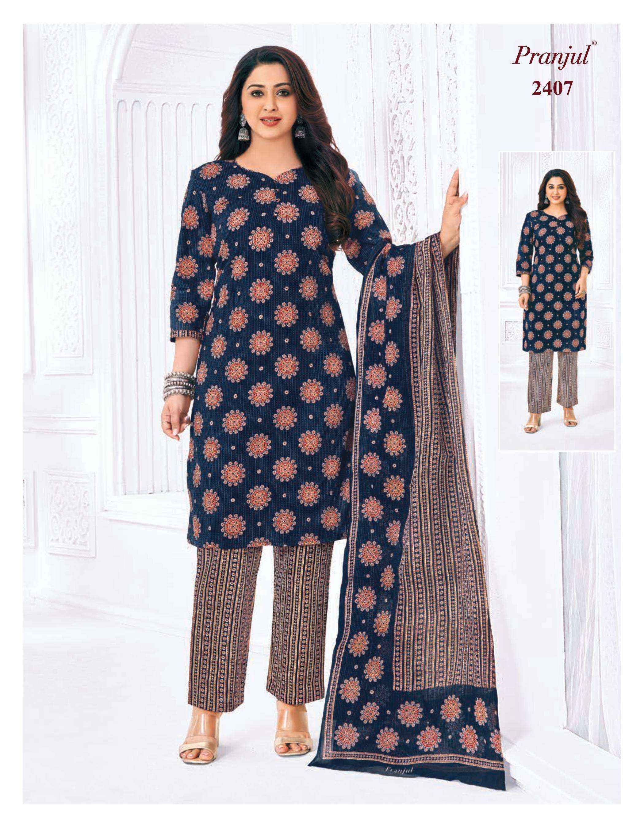 Pranjul Fashion Priyanka Vol 24 Wholesale Cotton Salwar Kameez ( 36 pcs Catalogue )