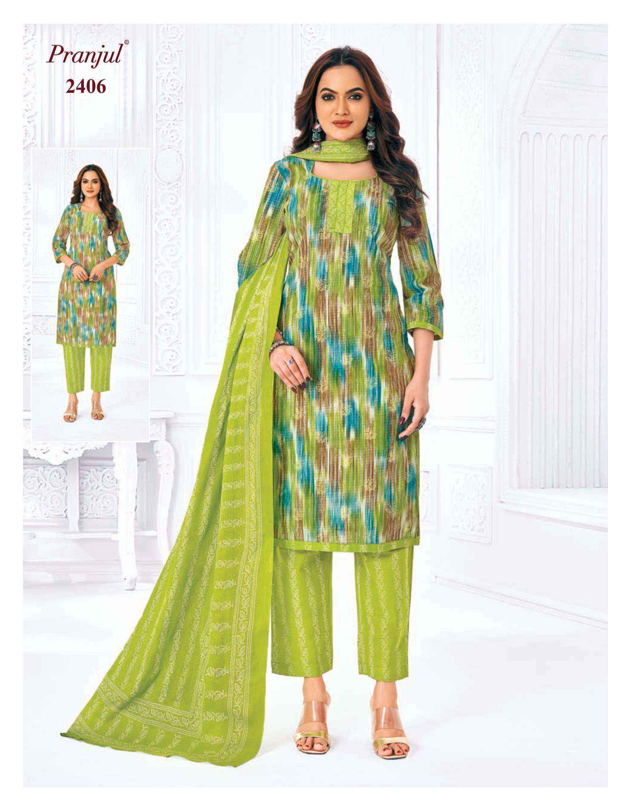 Pranjul Fashion Priyanka Vol 24 Wholesale Cotton Salwar Kameez ( 36 pcs Catalogue )
