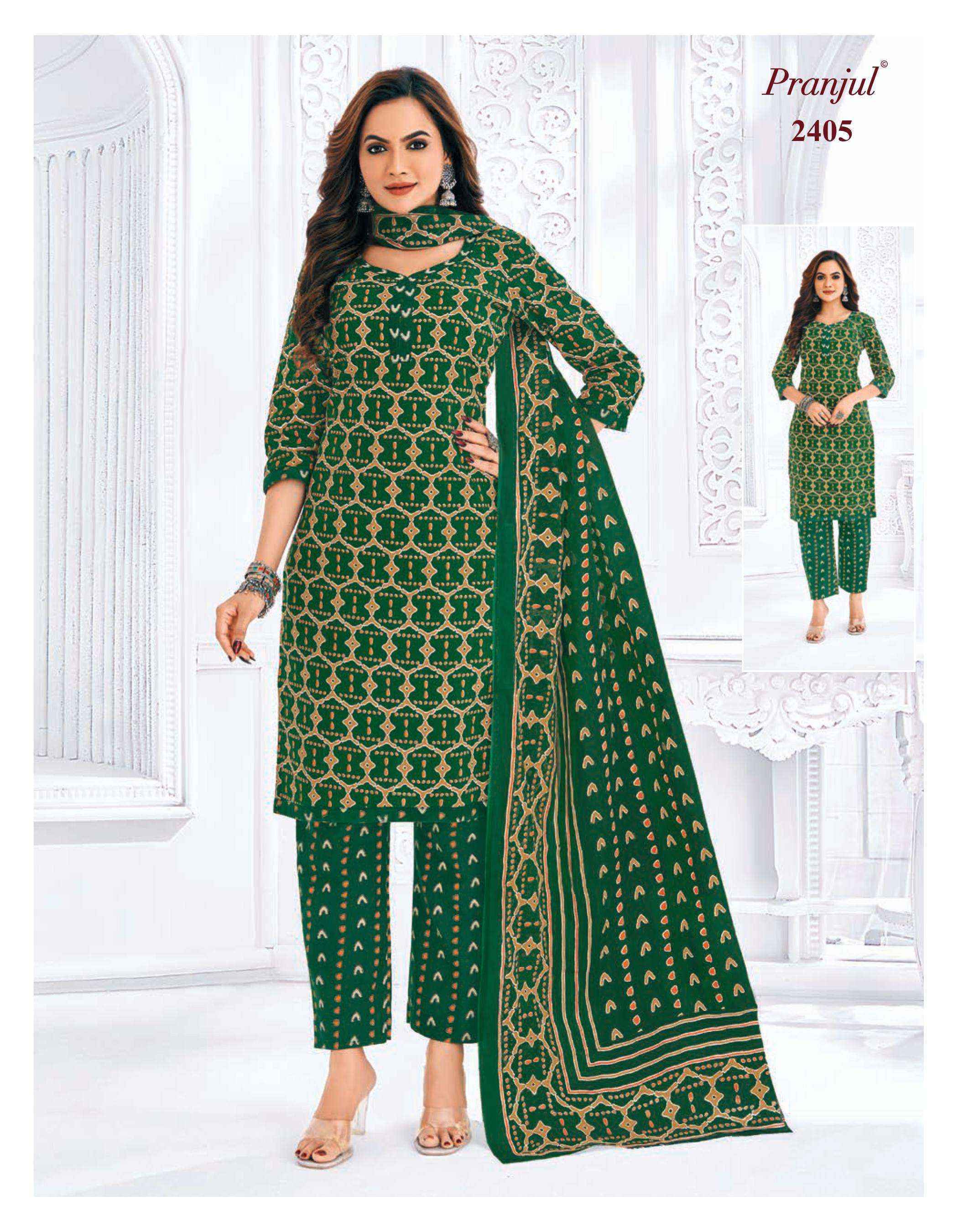 Pranjul Fashion Priyanka Vol 24 Wholesale Cotton Salwar Kameez ( 36 pcs Catalogue )