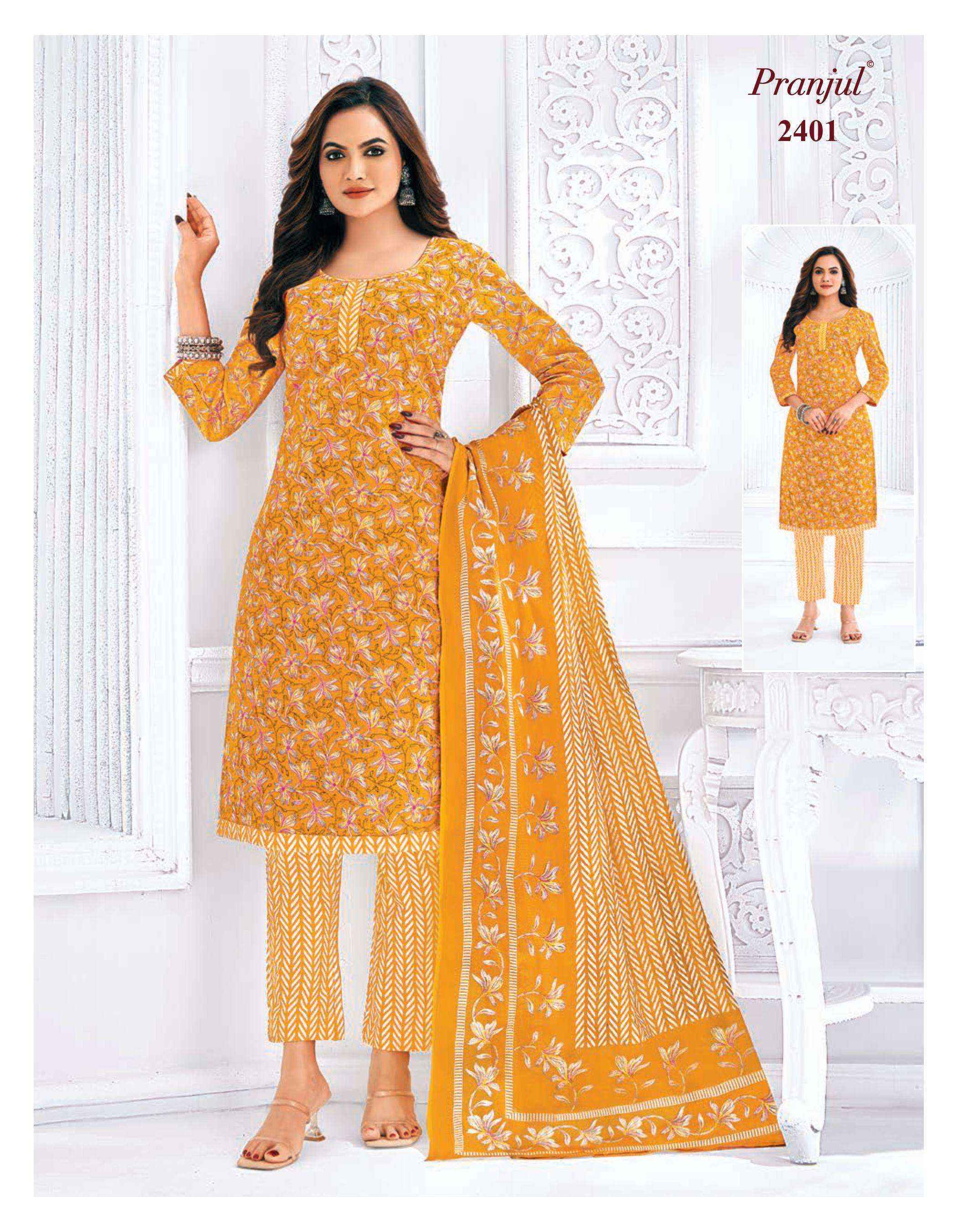 Pranjul Fashion Priyanka Vol 24 Wholesale Cotton Salwar Kameez ( 36 pcs Catalogue )