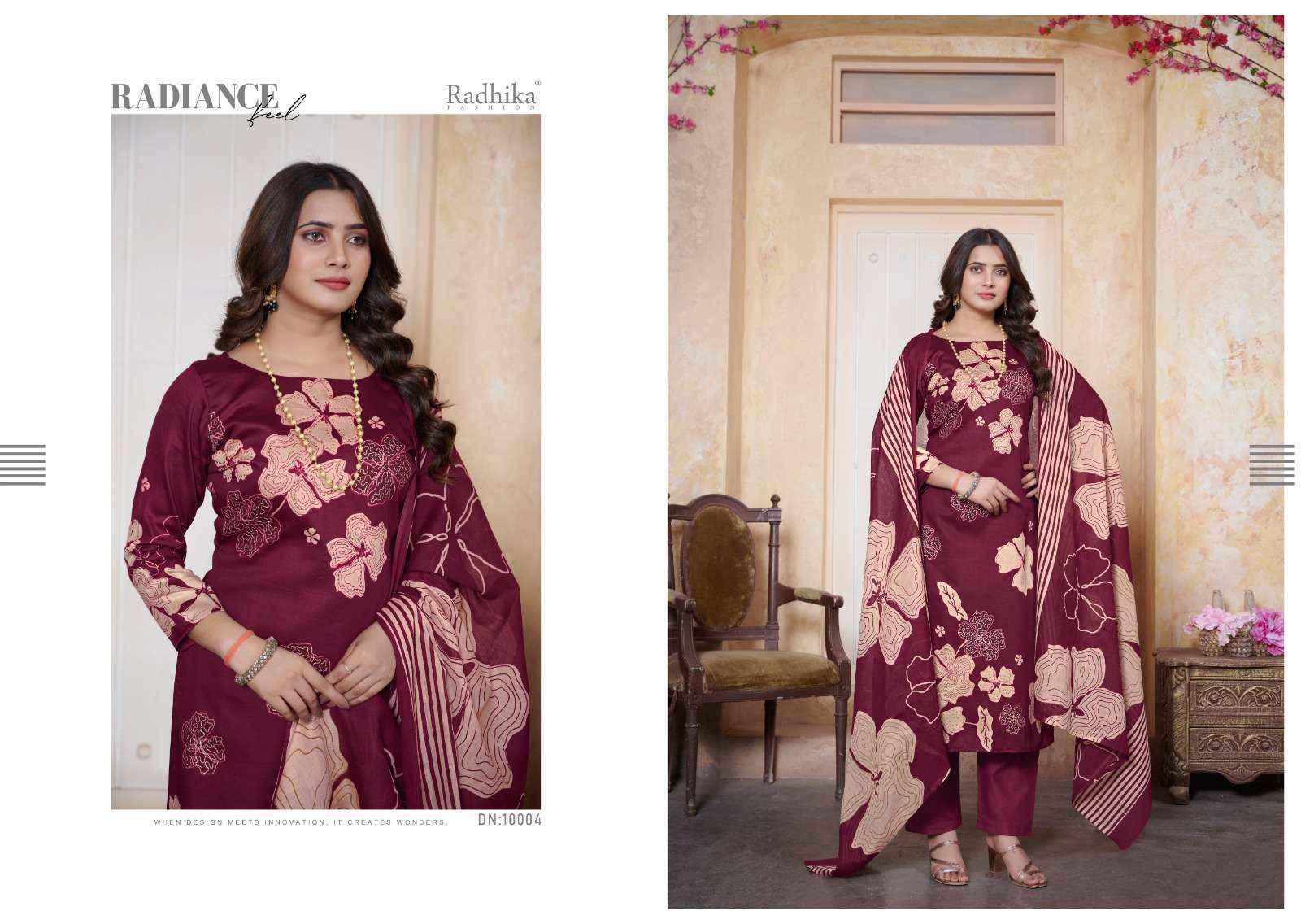 Radhika Fashion Azara Gulbagh Vol 4 Jam Cotton Salwar Kameez Wholesale Price ( 4 Pcs Catalog )