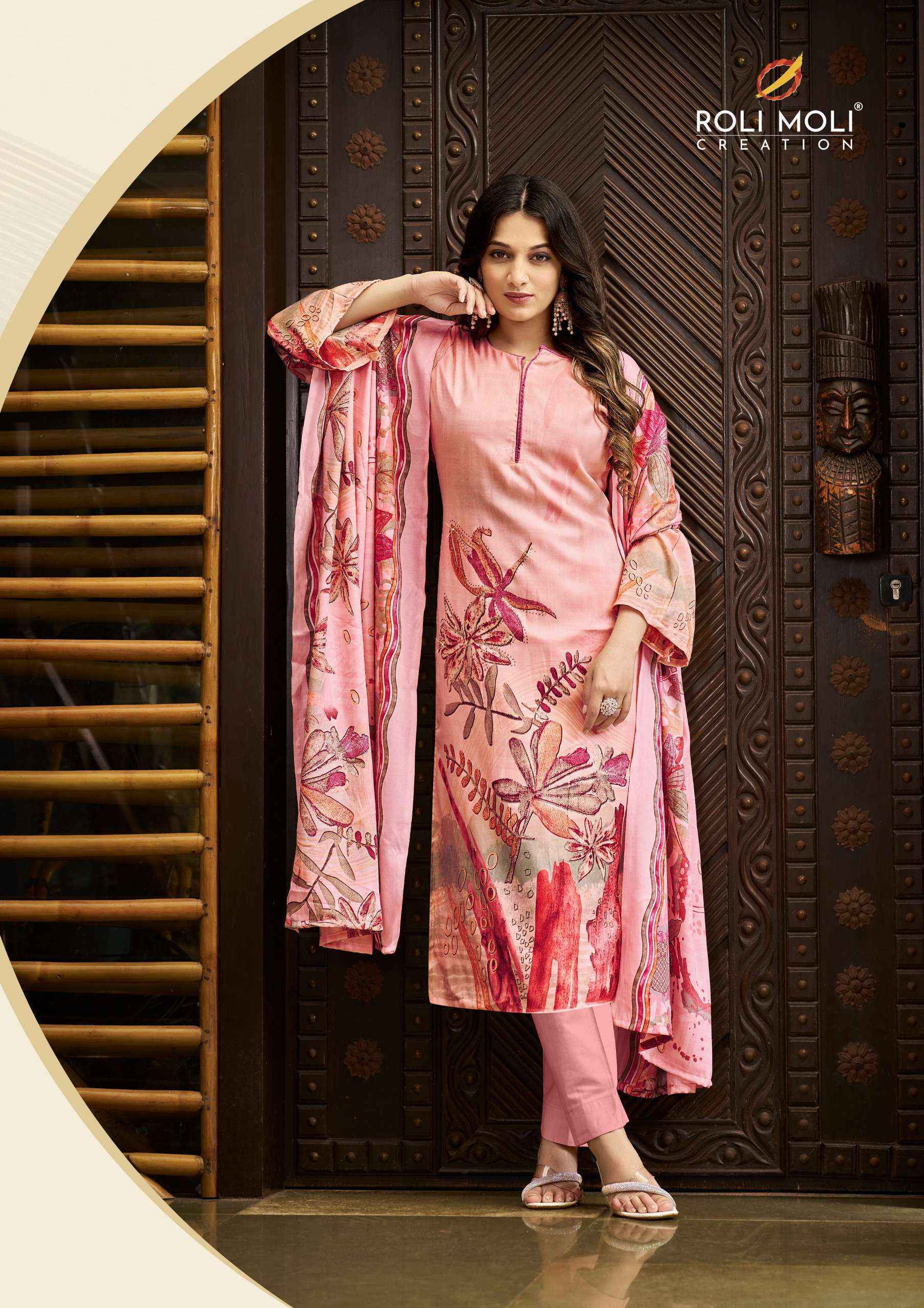 Roli Moli Jasmeen Pashmina Salwar Kameez Wholesale Price ( 8 Pcs Catalog )