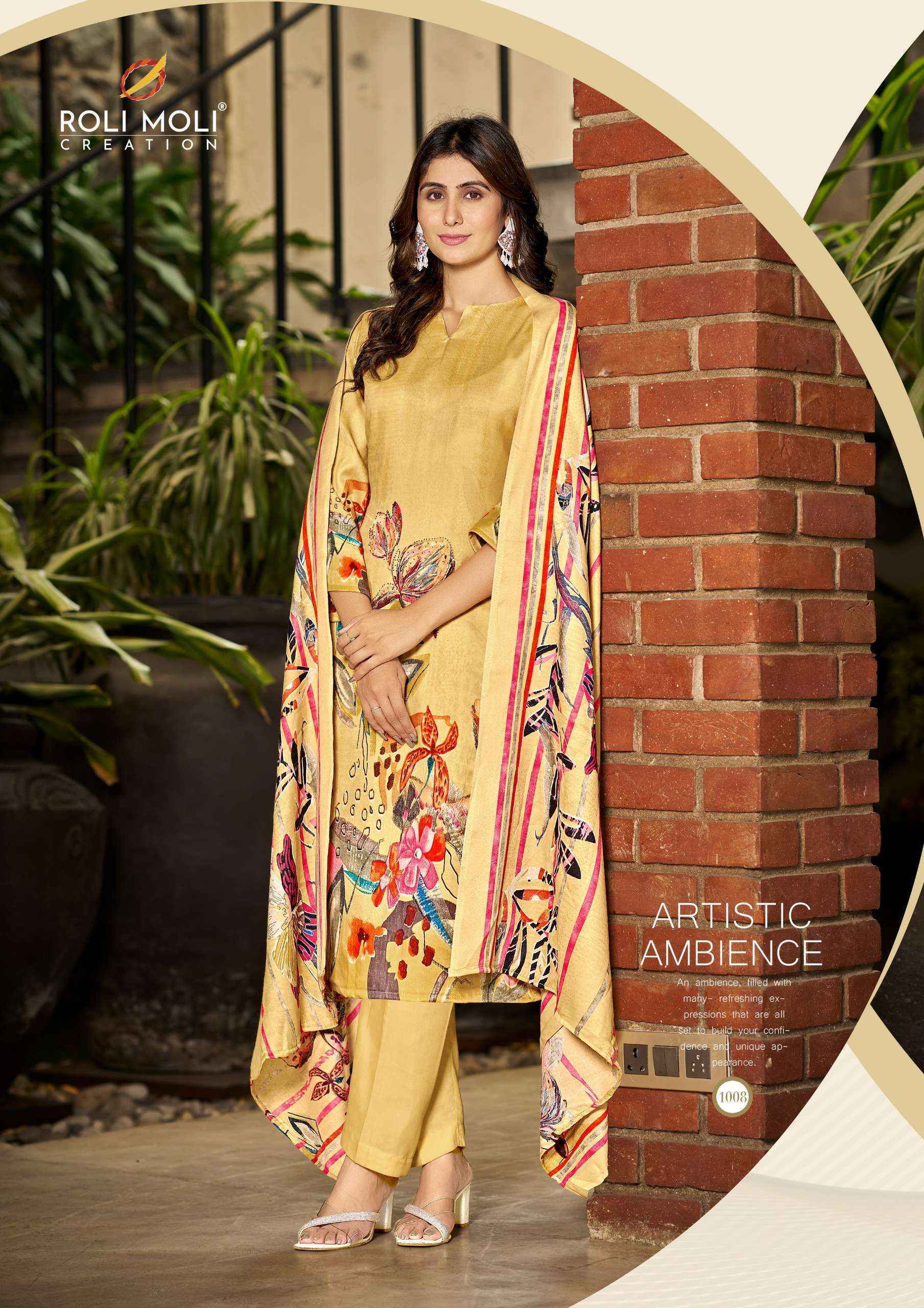 Roli Moli Jasmeen Pashmina Salwar Kameez Wholesale Price ( 8 Pcs Catalog )