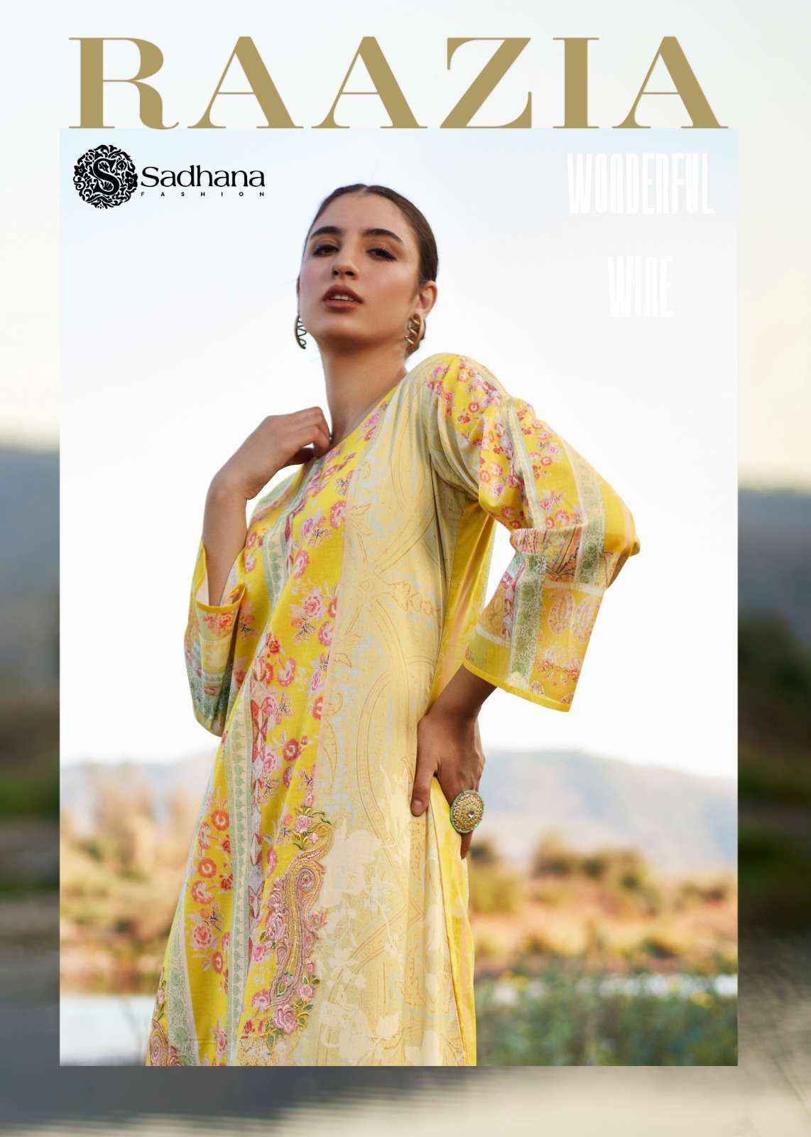 SADHANA FASHION RAAZIA WHOLESALE LAWN COTTON SALWAR KAMEEZ ( 8 PCS CATALOG )