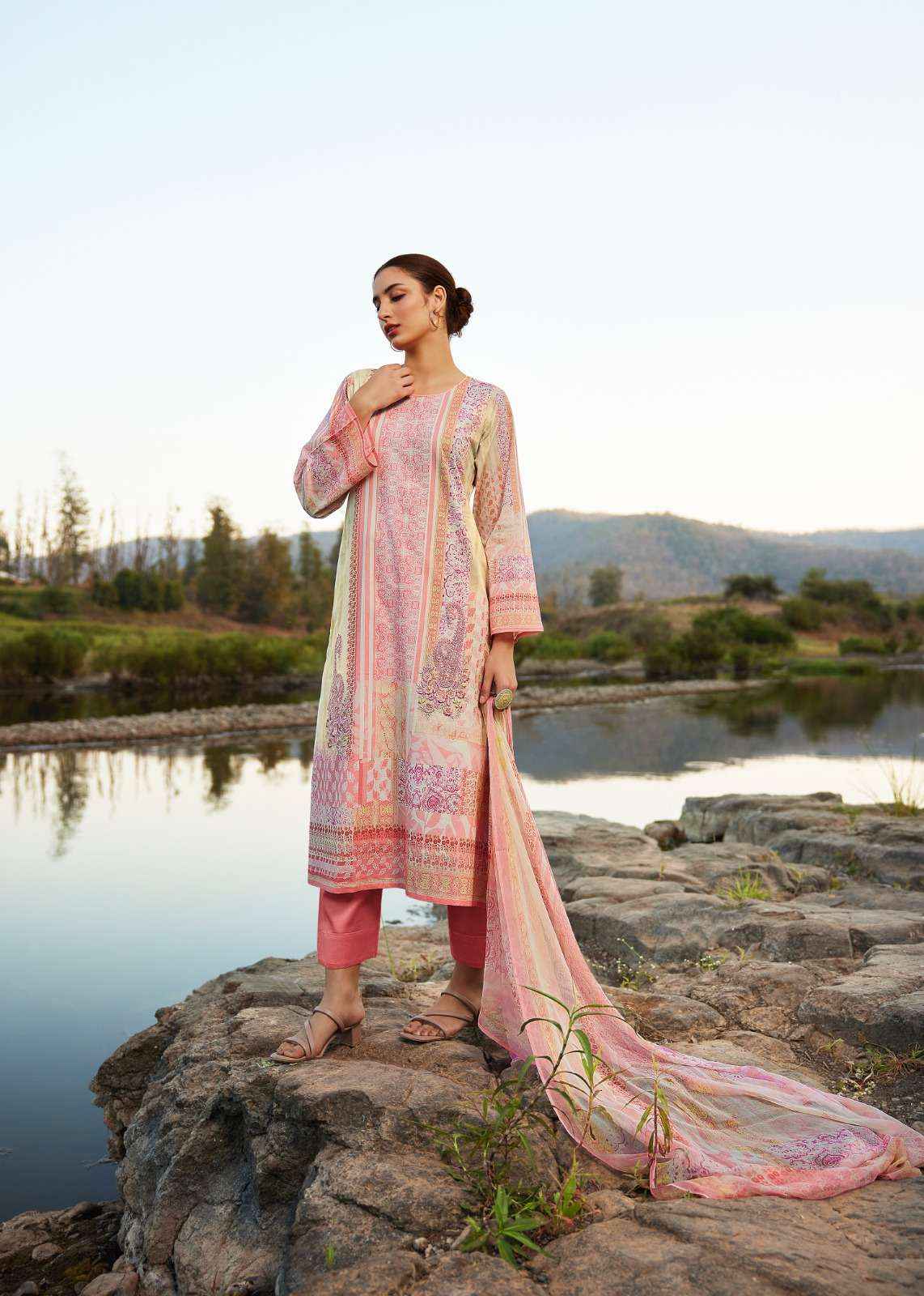 SADHANA FASHION RAAZIA WHOLESALE LAWN COTTON SALWAR KAMEEZ ( 8 PCS CATALOG )