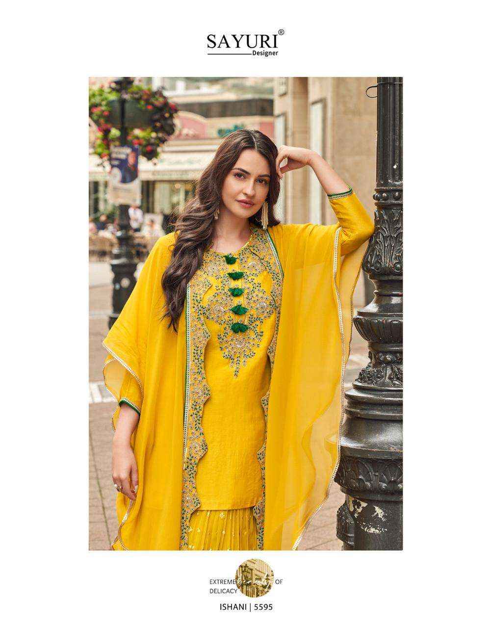Sayuri Designer Ishani Designer Partywear Gharara Suits ( 3 Pcs Catalogue )