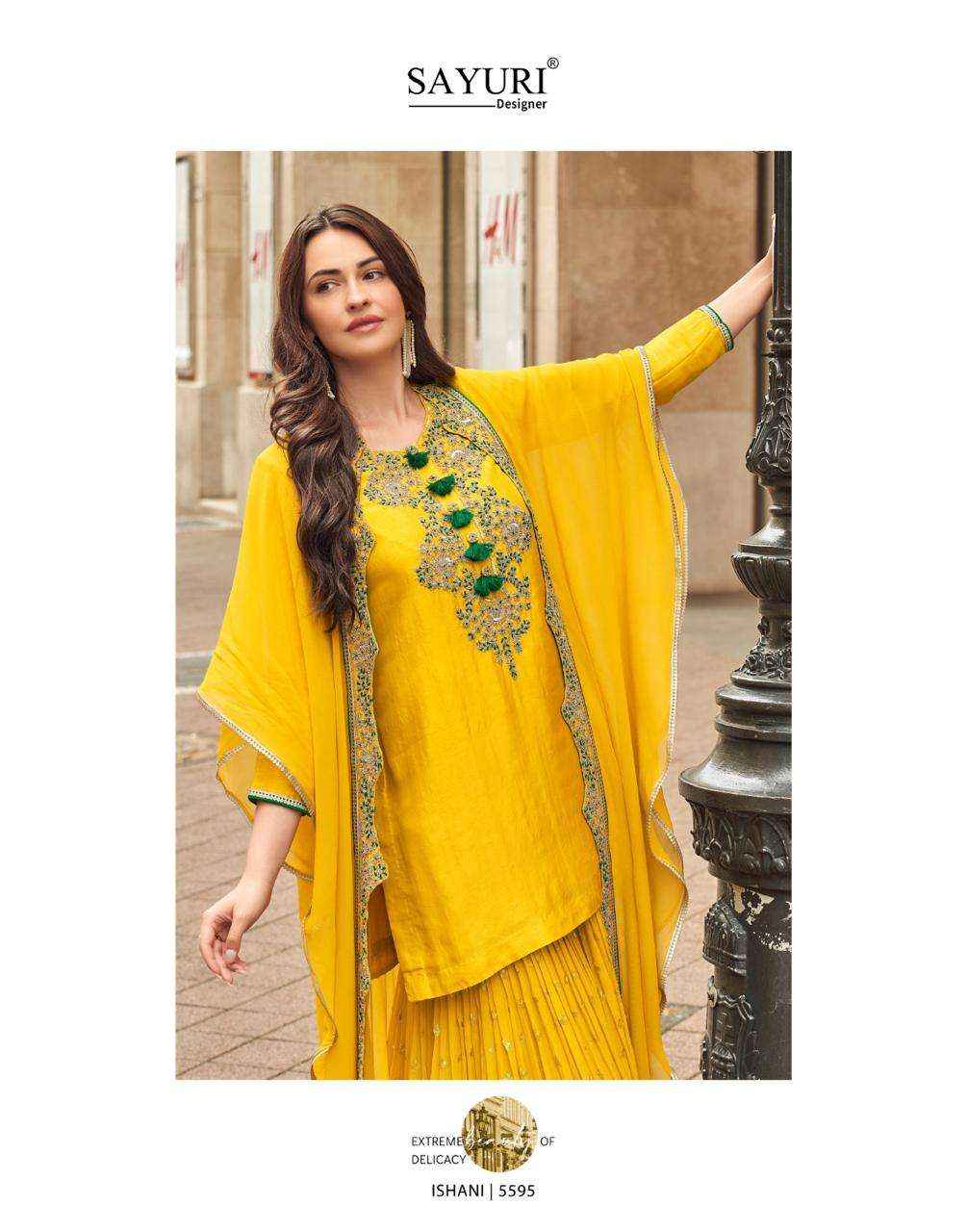 Sayuri Designer Ishani Designer Partywear Gharara Suits ( 3 Pcs Catalogue )