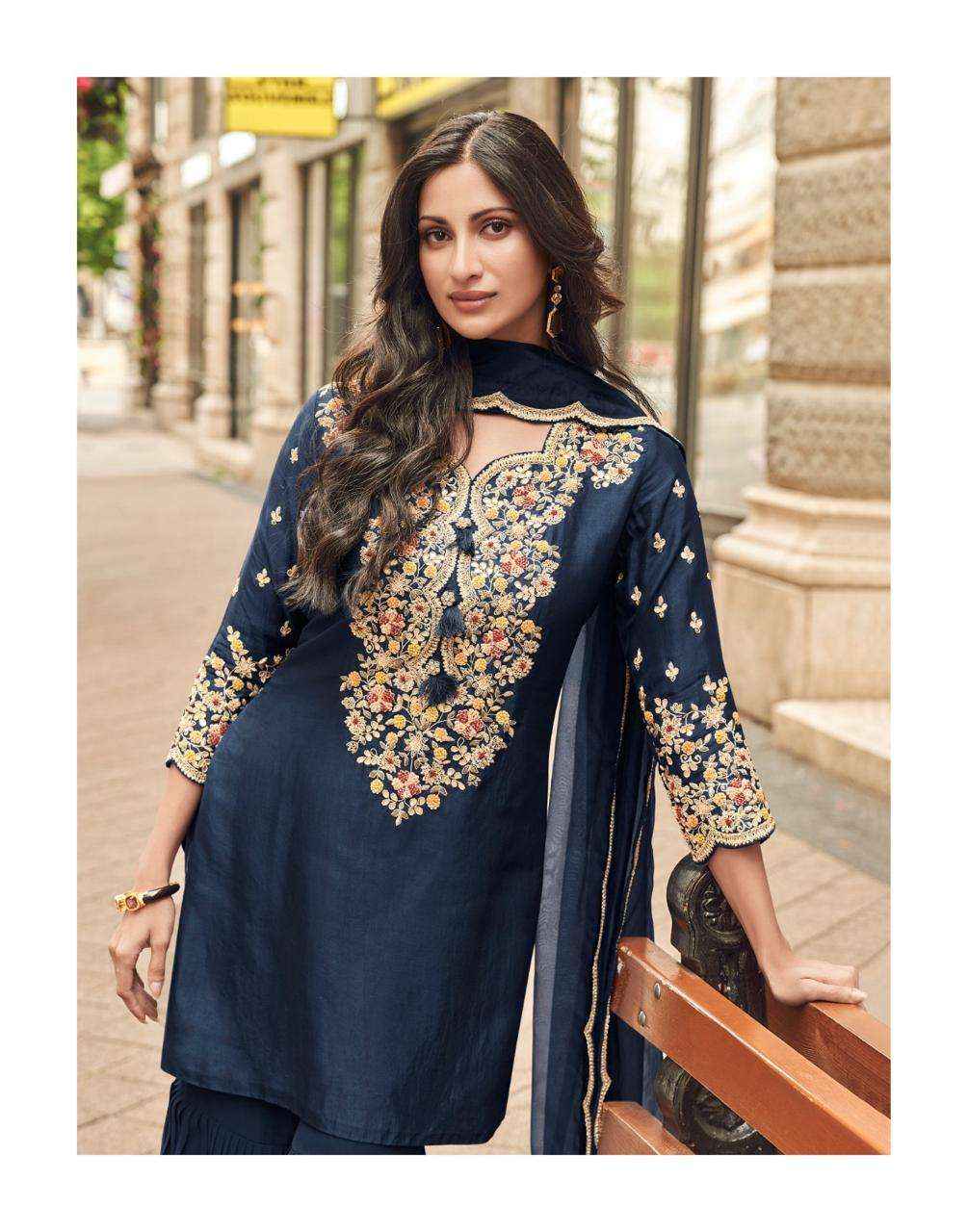 Sayuri Designer Ishani Designer Partywear Gharara Suits ( 3 Pcs Catalogue )