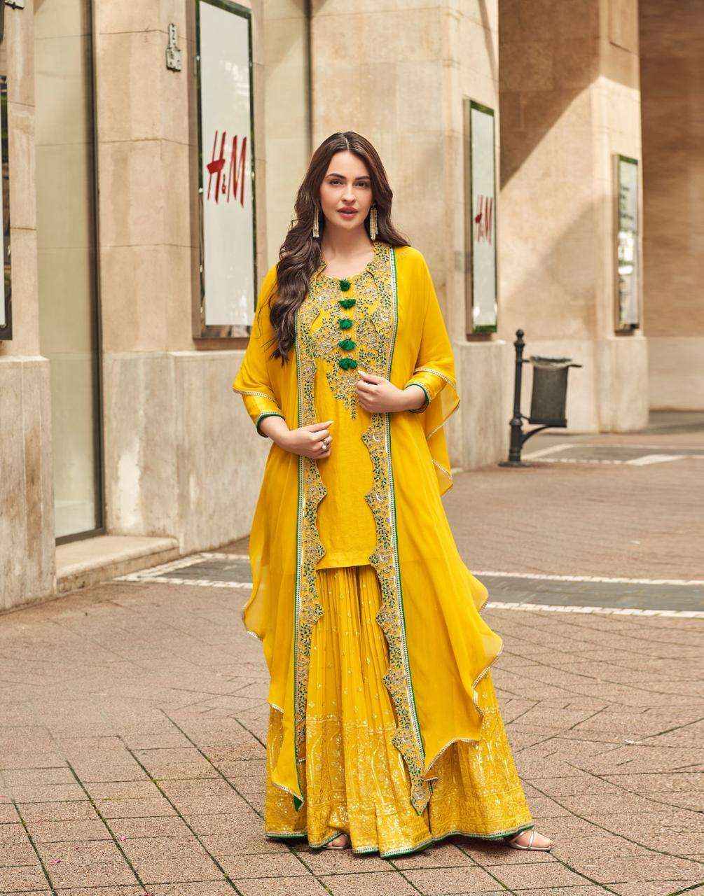 Sayuri Designer Ishani Designer Partywear Gharara Suits ( 3 Pcs Catalogue )