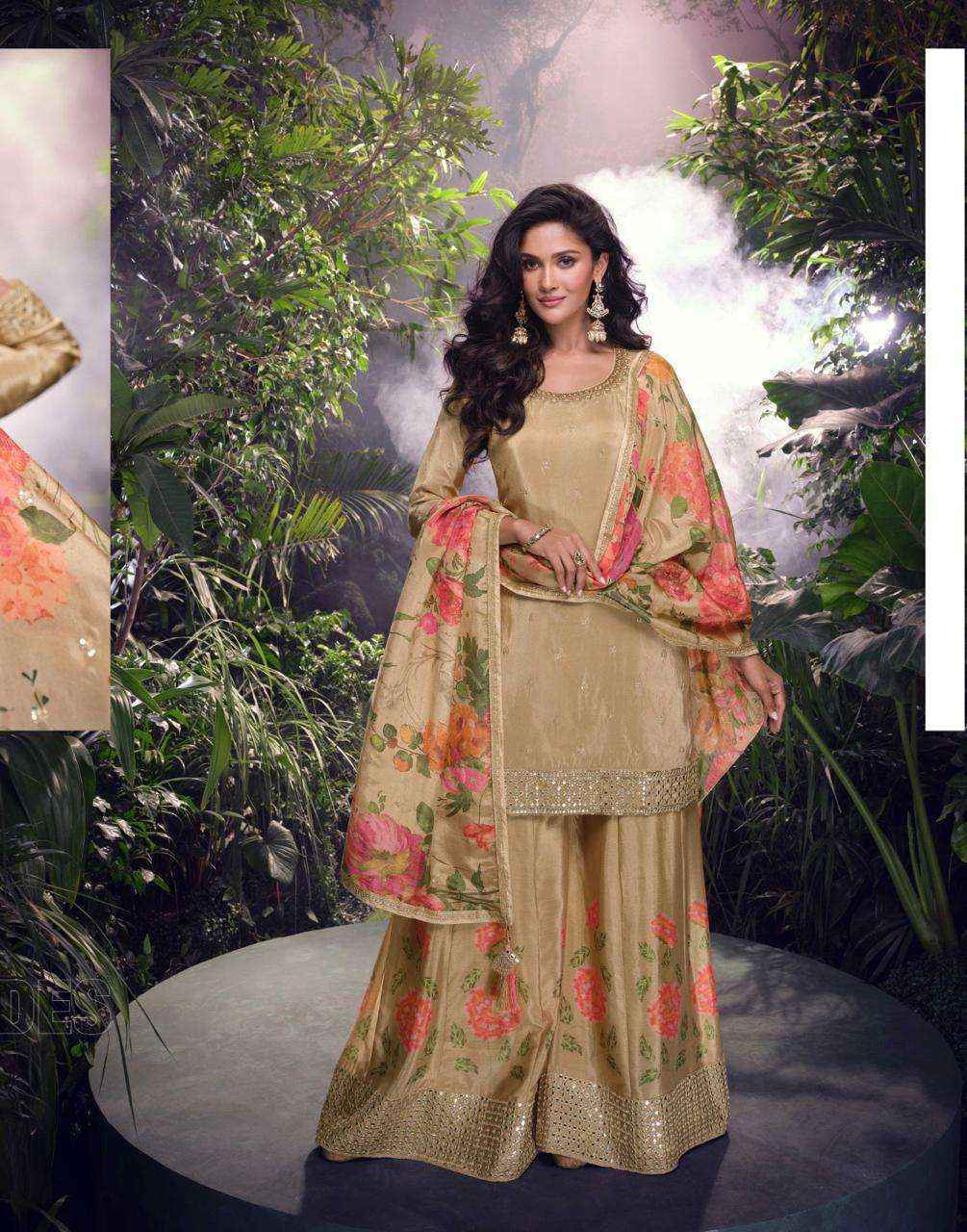 Sayuri Designer Sehenaaz Readymade Chinon Silk salwar kameez wholesale price ( 3 pcs catalog )