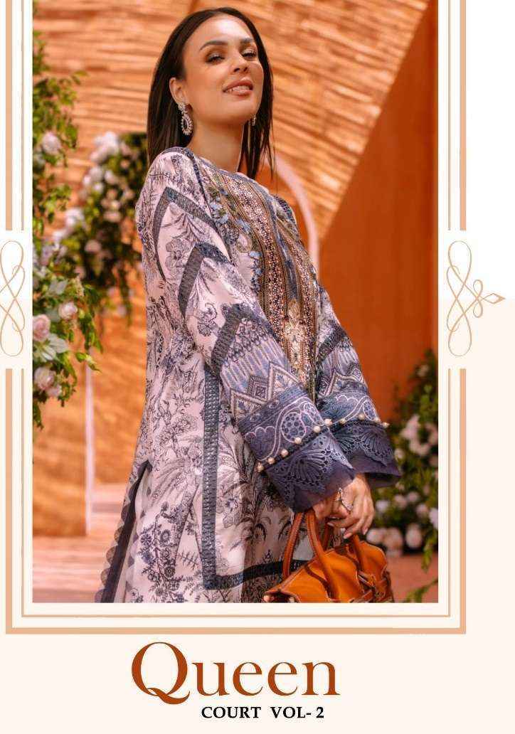 Shraddha Designer Queen Court Vol 2 Lawn Cotton Salwar Kameez Wholesale Price ( 4 Pcs Catalog )