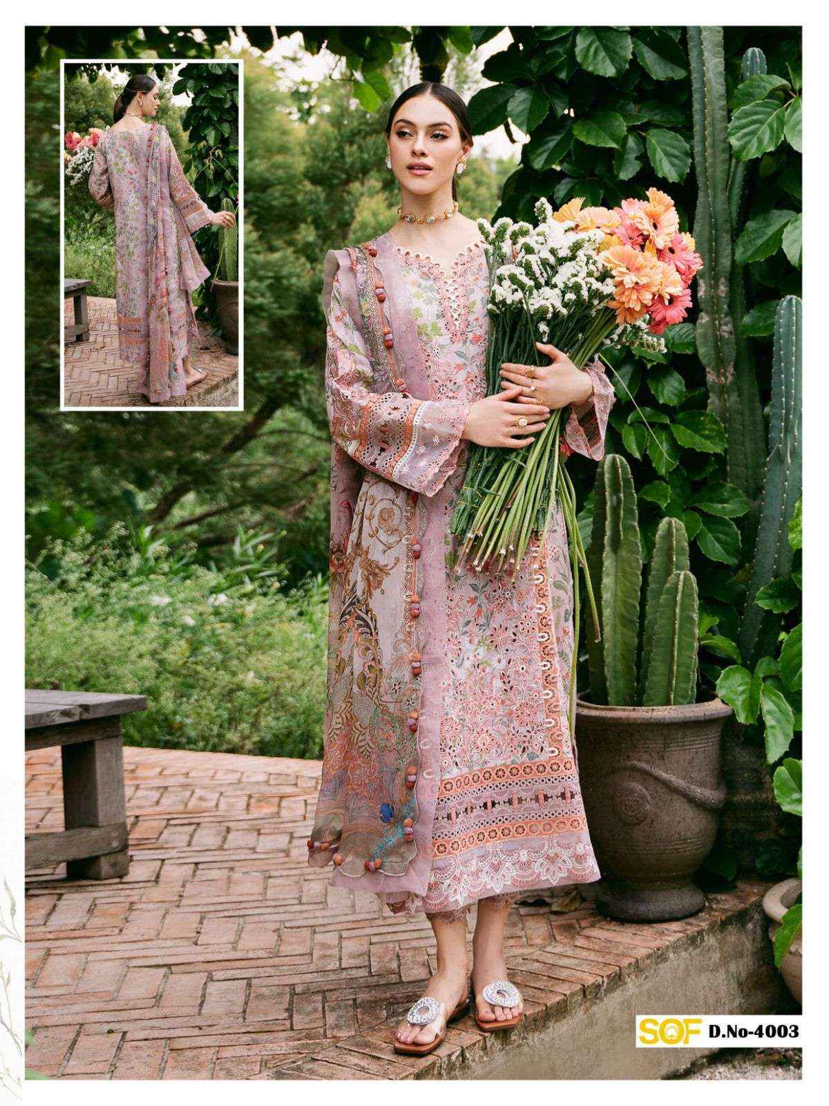 SHREE OM FAB AYRA B RANG RASIYA VOL 4 LAWN COTTON PAKISTANI SUITS ( 6 PCS CATALOGUE )