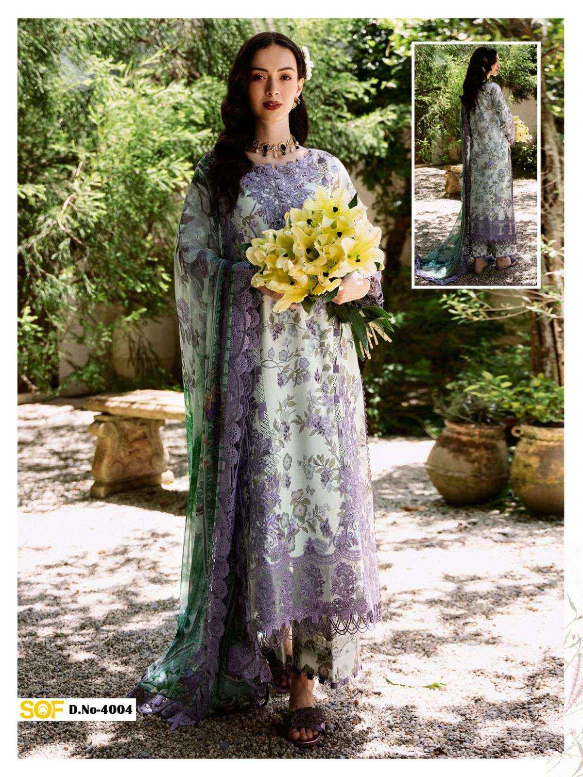 SHREE OM FAB AYRA B RANG RASIYA VOL 4 LAWN COTTON PAKISTANI SUITS ( 6 PCS CATALOGUE )