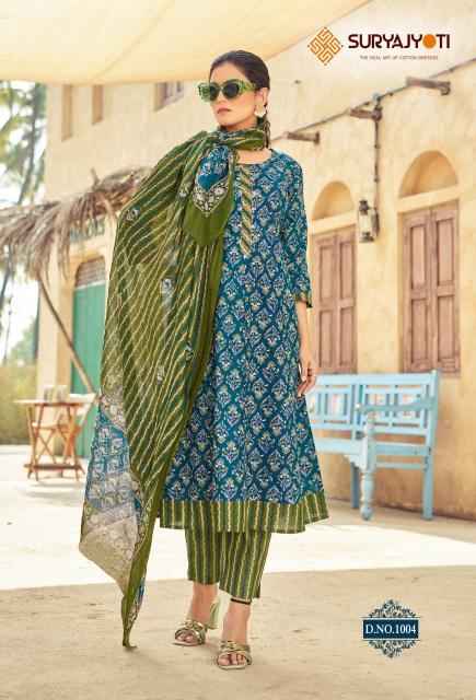 SURYAJYOTI RASHMIKA VOL-1 COTTON READYMADE SUITS ( 10 PCS CATALOGUE )