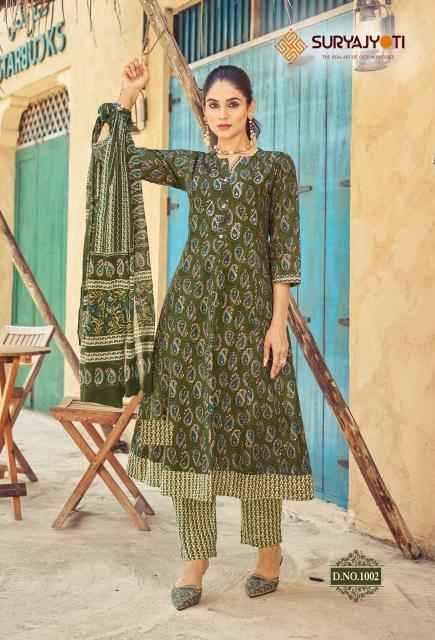 SURYAJYOTI RASHMIKA VOL-1 COTTON READYMADE SUITS ( 10 PCS CATALOGUE )