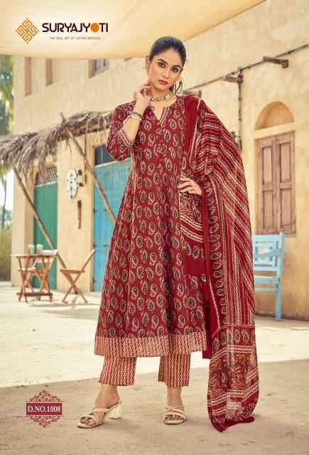 SURYAJYOTI RASHMIKA VOL-1 COTTON READYMADE SUITS ( 10 PCS CATALOGUE )