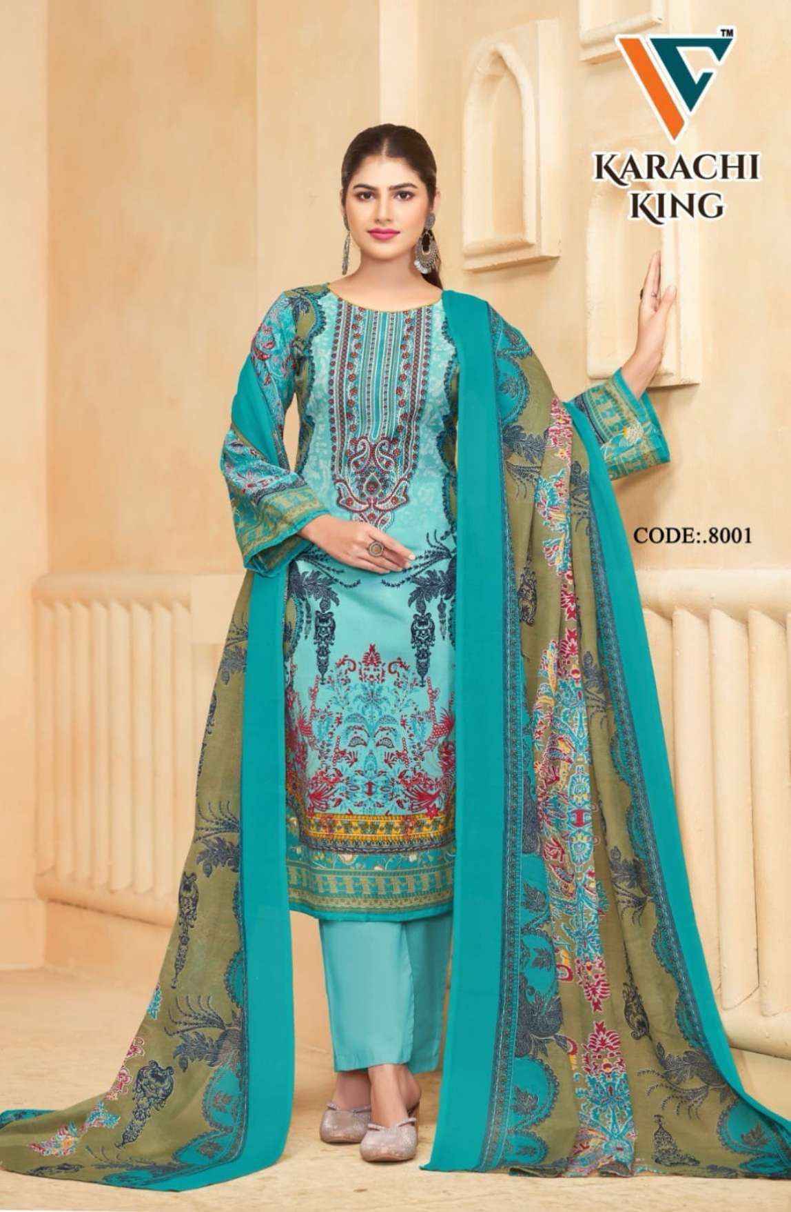 Vandana Creation Karachi King Vol 8 Cotton Salwar Kameez Wholesale Price ( 8 Pcs Catalog )