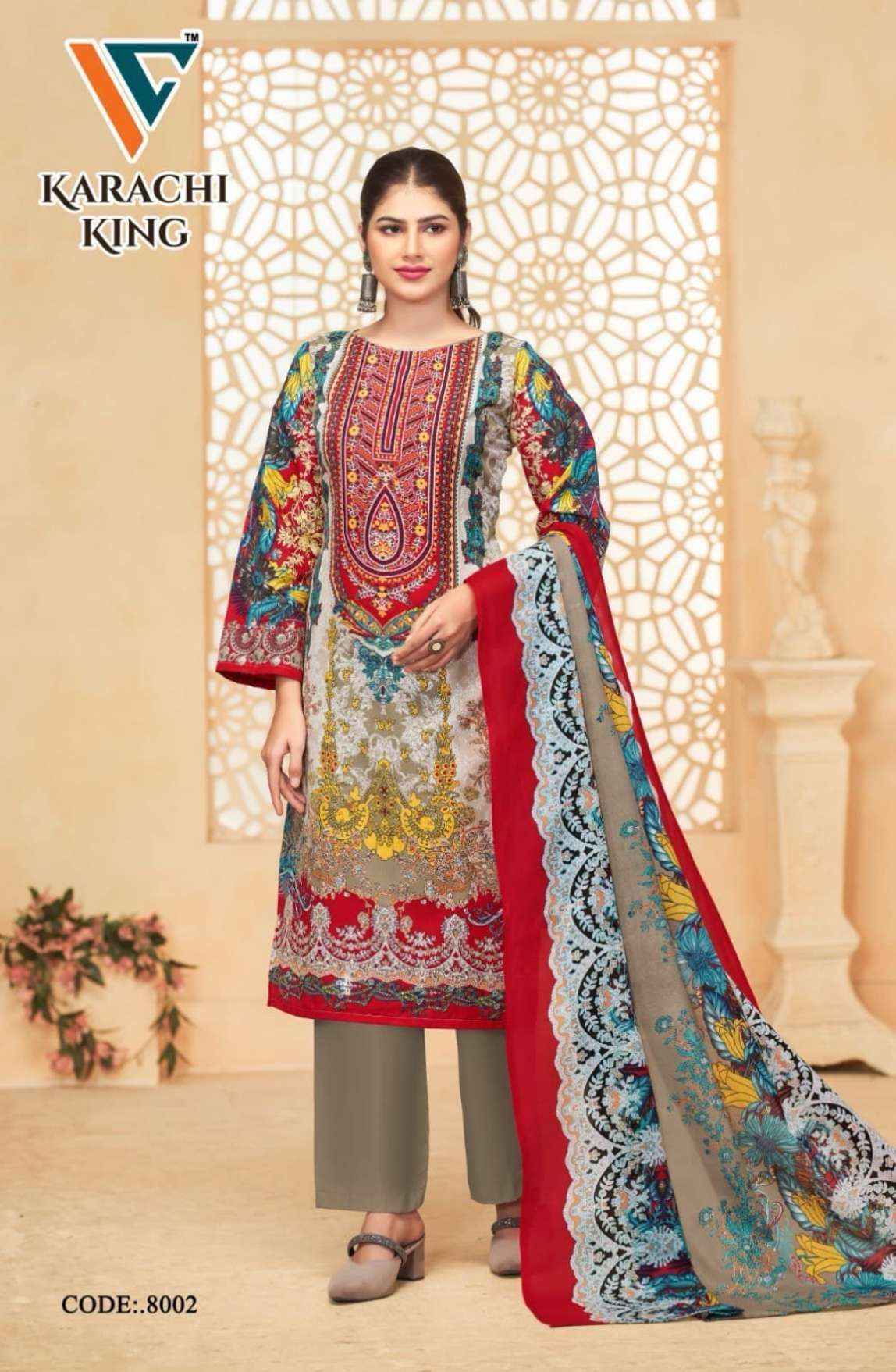 Vandana Creation Karachi King Vol 8 Cotton Salwar Kameez Wholesale Price ( 8 Pcs Catalog )