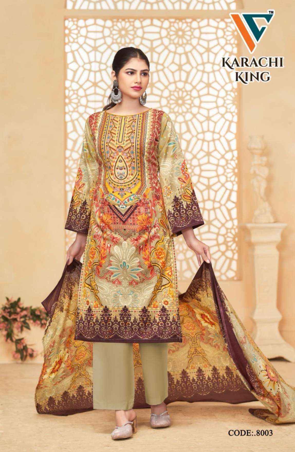 Vandana Creation Karachi King Vol 8 Cotton Salwar Kameez Wholesale Price ( 8 Pcs Catalog )