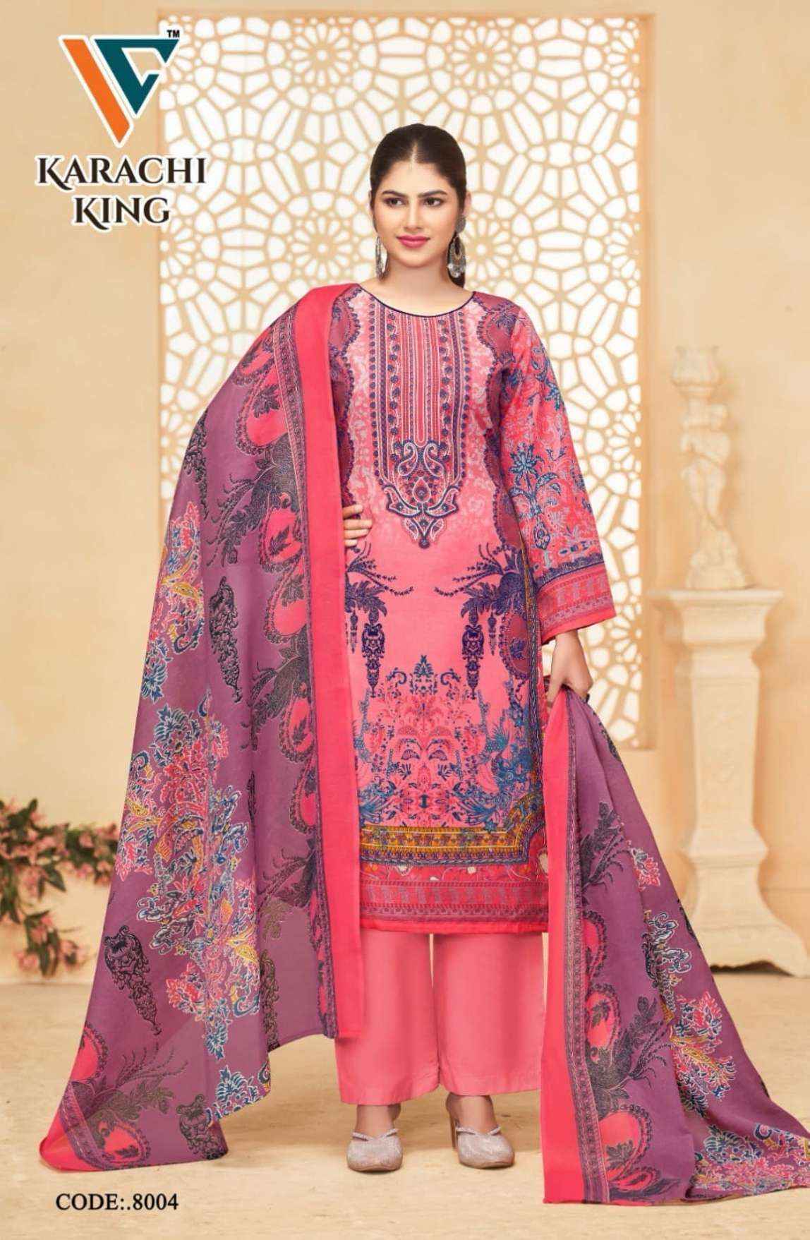 Vandana Creation Karachi King Vol 8 Cotton Salwar Kameez Wholesale Price ( 8 Pcs Catalog )