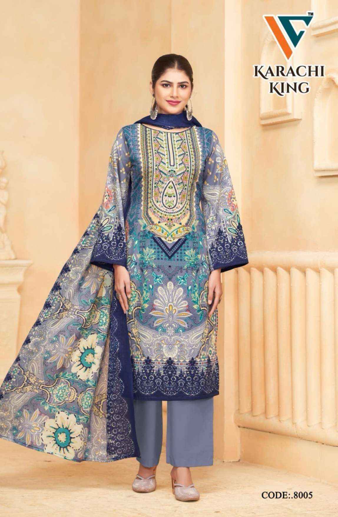 Vandana Creation Karachi King Vol 8 Cotton Salwar Kameez Wholesale Price ( 8 Pcs Catalog )