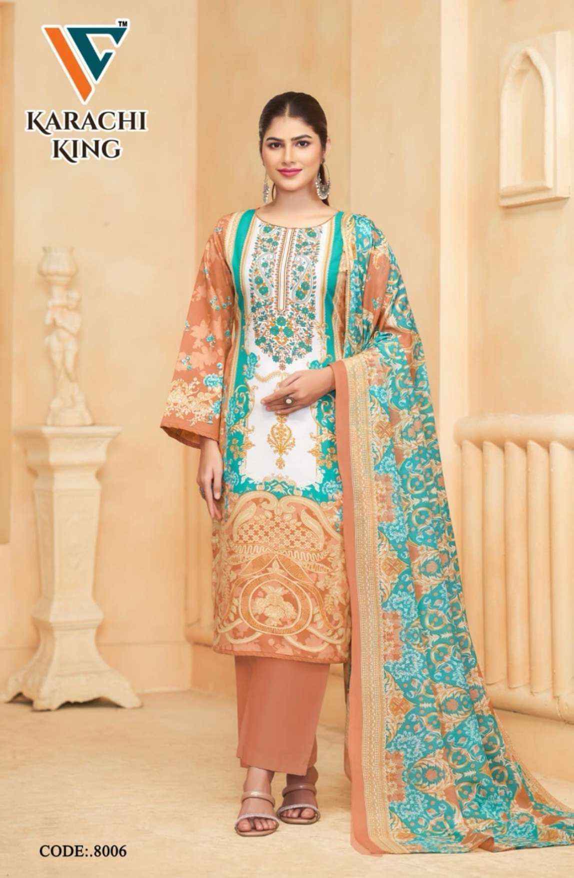 Vandana Creation Karachi King Vol 8 Cotton Salwar Kameez Wholesale Price ( 8 Pcs Catalog )