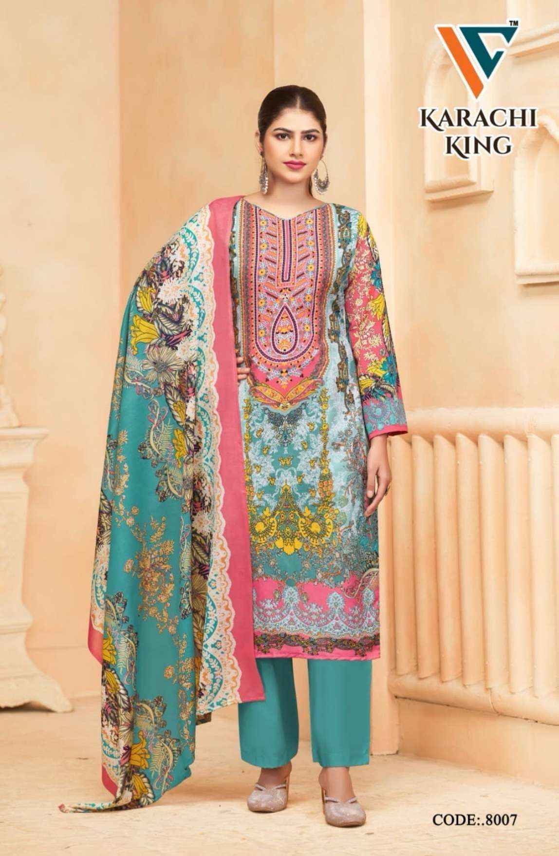 Vandana Creation Karachi King Vol 8 Cotton Salwar Kameez Wholesale Price ( 8 Pcs Catalog )